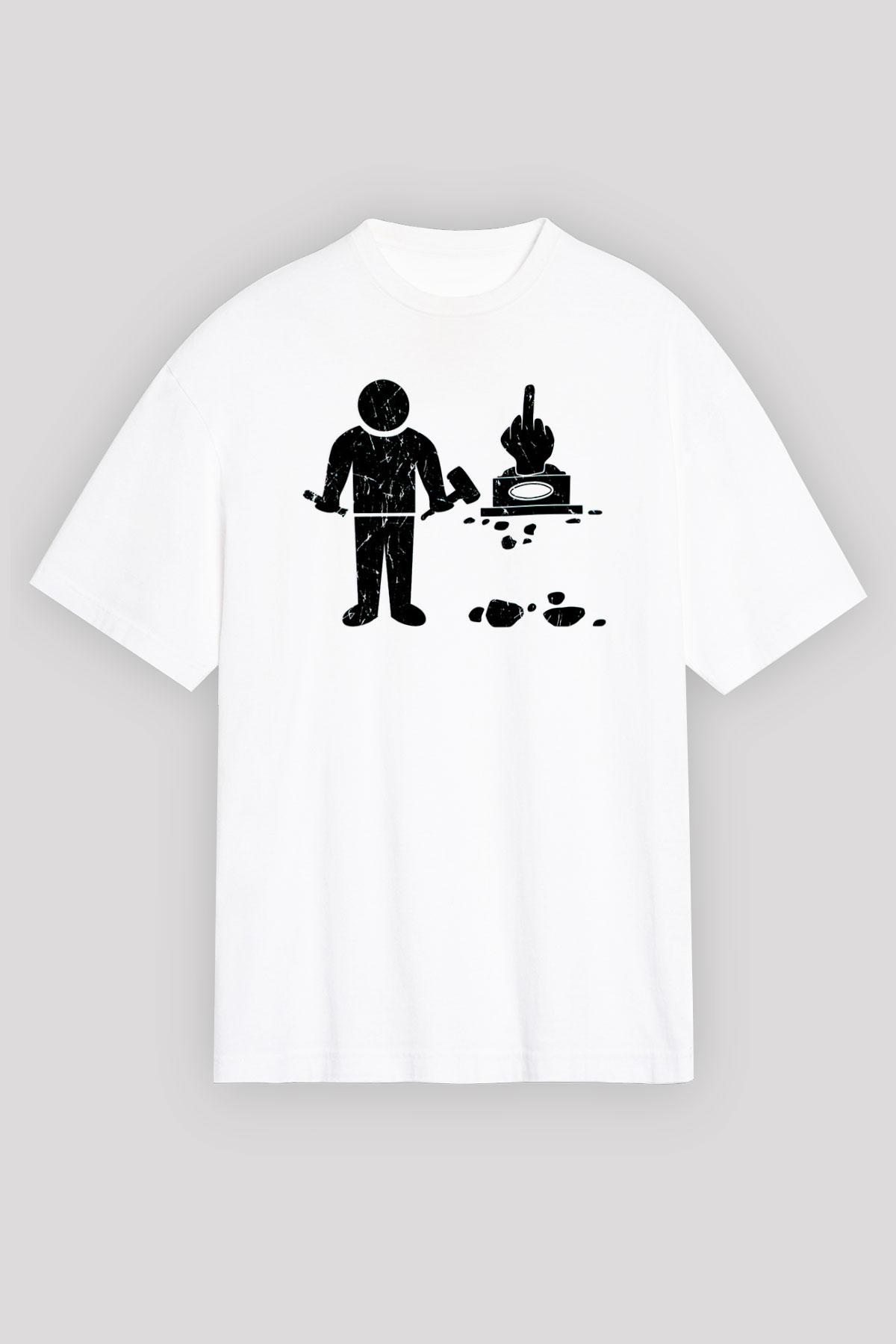 Heykeltıraş Beyaz Unisex Tişört T-Shirt - TişörtFabrikası
