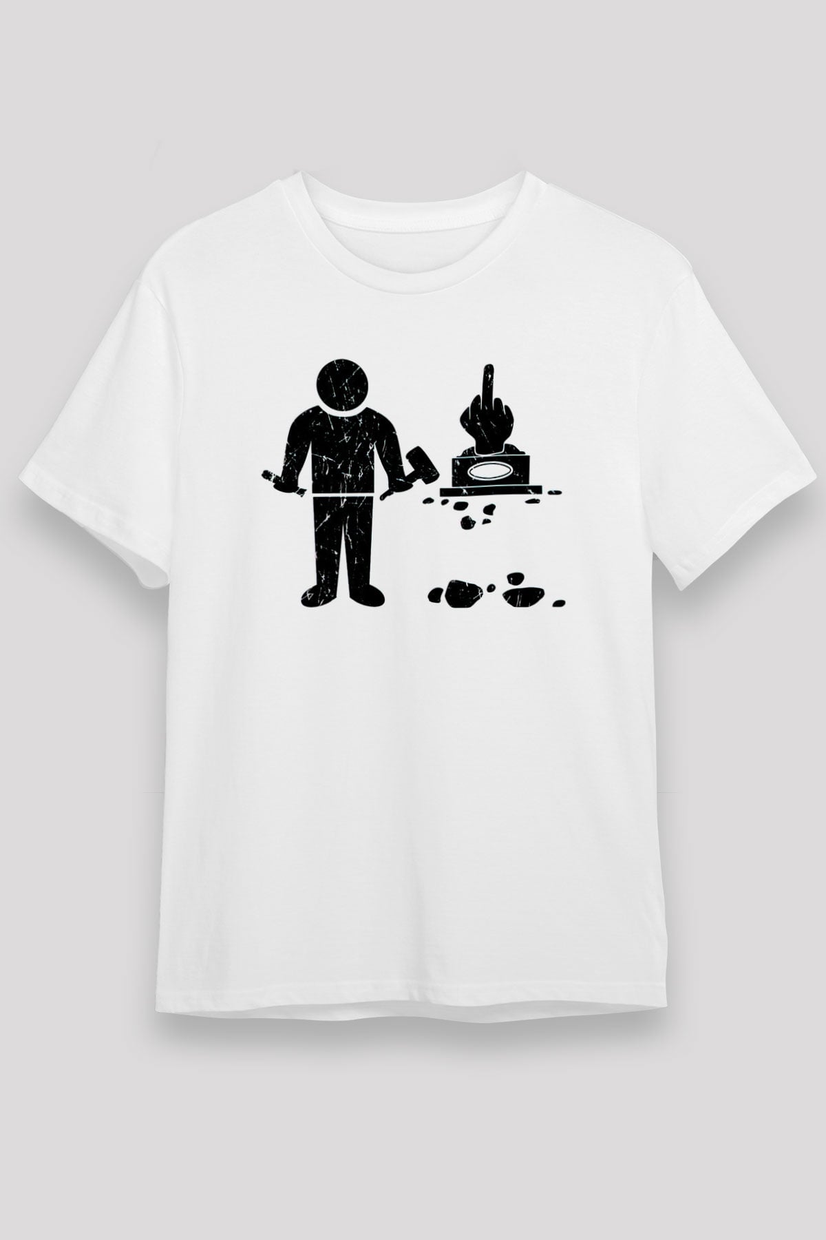 Heykeltıraş Beyaz Unisex Tişört T-Shirt - TişörtFabrikası