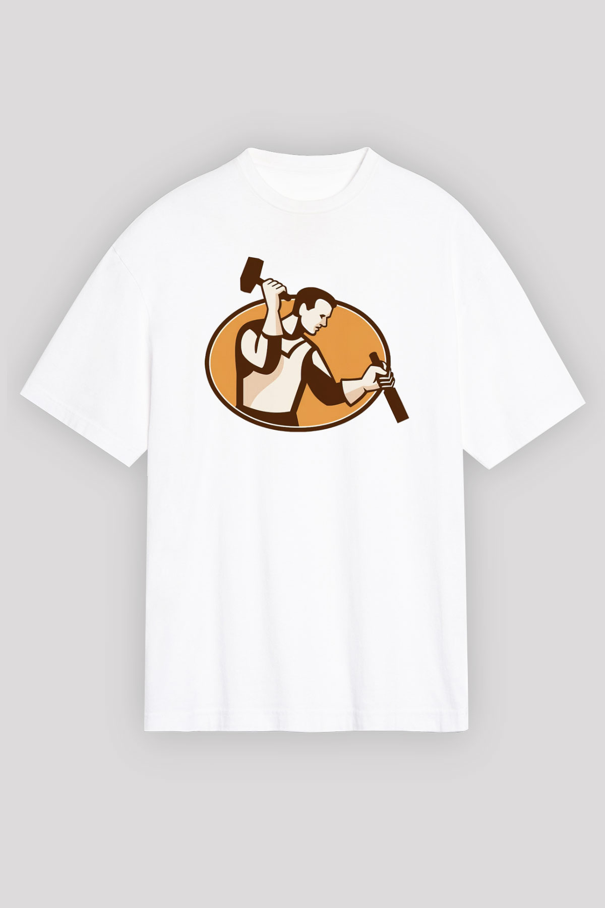Heykeltıraş Beyaz Unisex Tişört T-Shirt - TişörtFabrikası