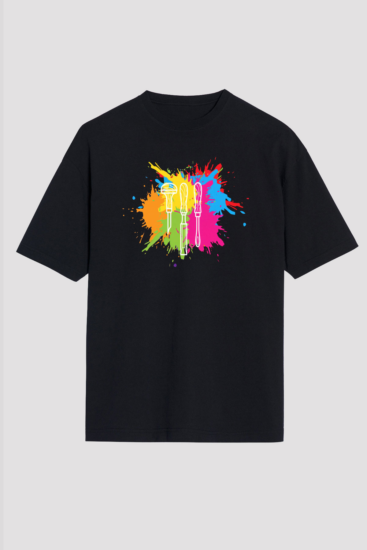 Heykeltıraş Siyah Unisex Tişört T-Shirt - TişörtFabrikası