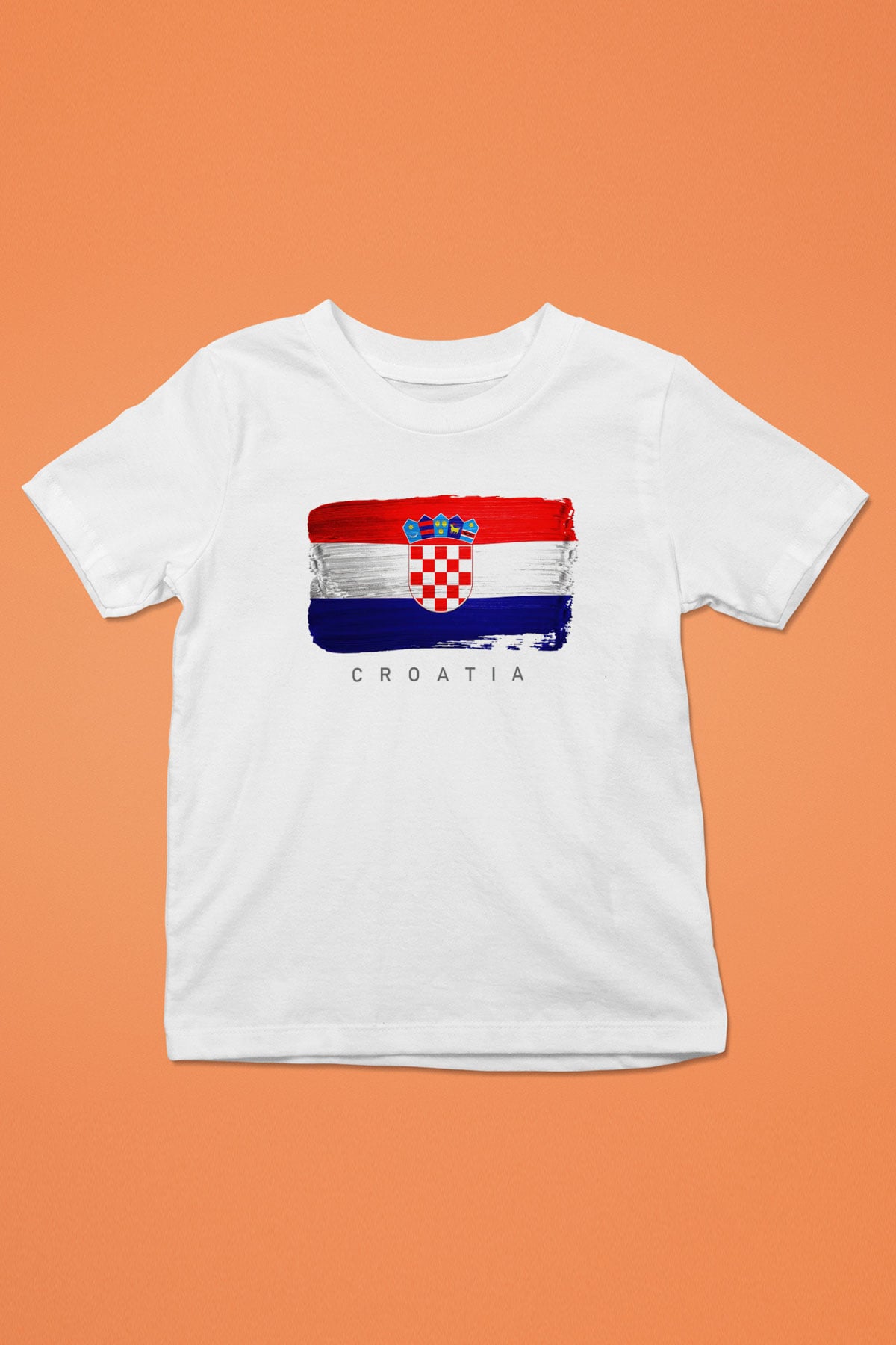 Hırvatistan Beyaz Unisex Çocuk Tişört