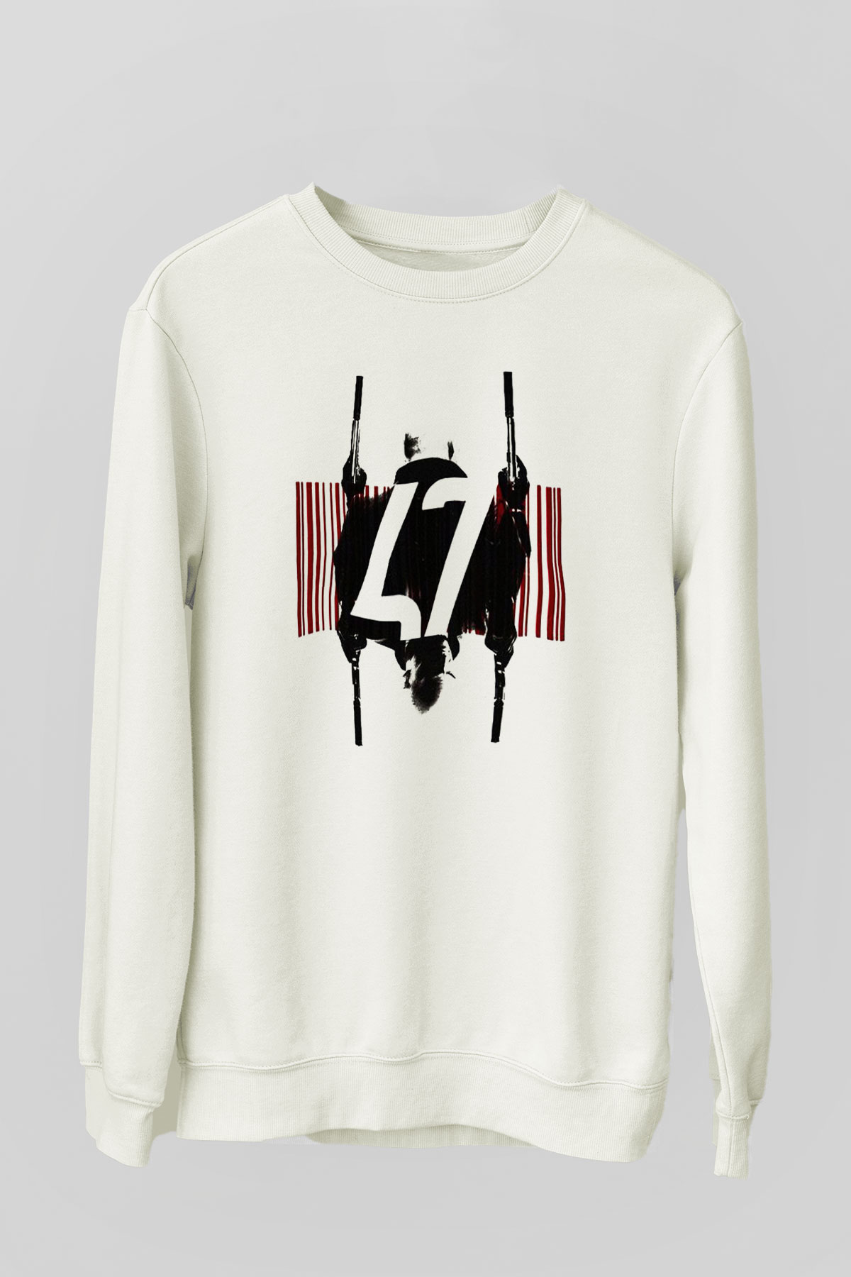 Hitman Beyaz Unisex Sweatshirt