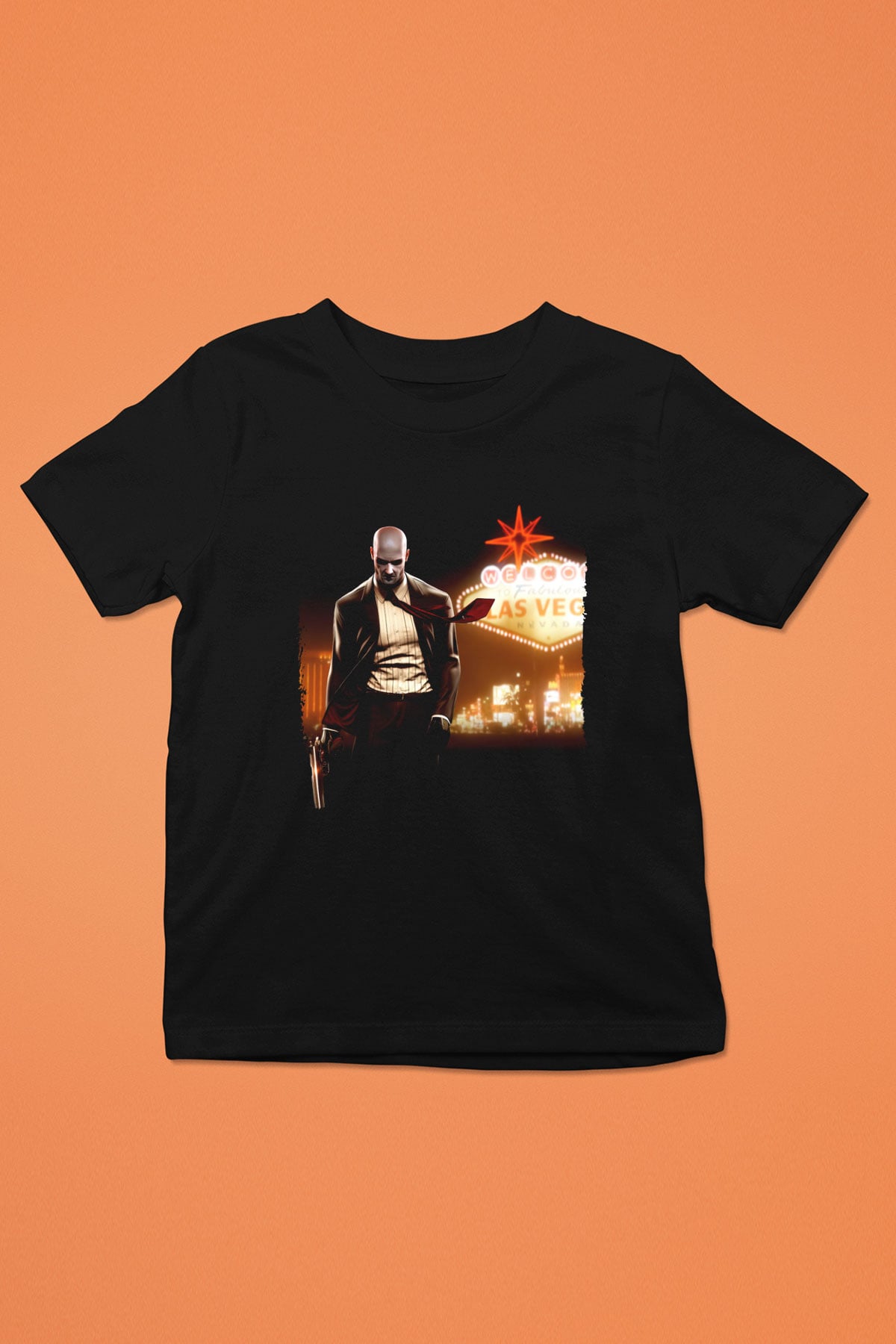 Hitman Siyah Unisex Çocuk Tişört