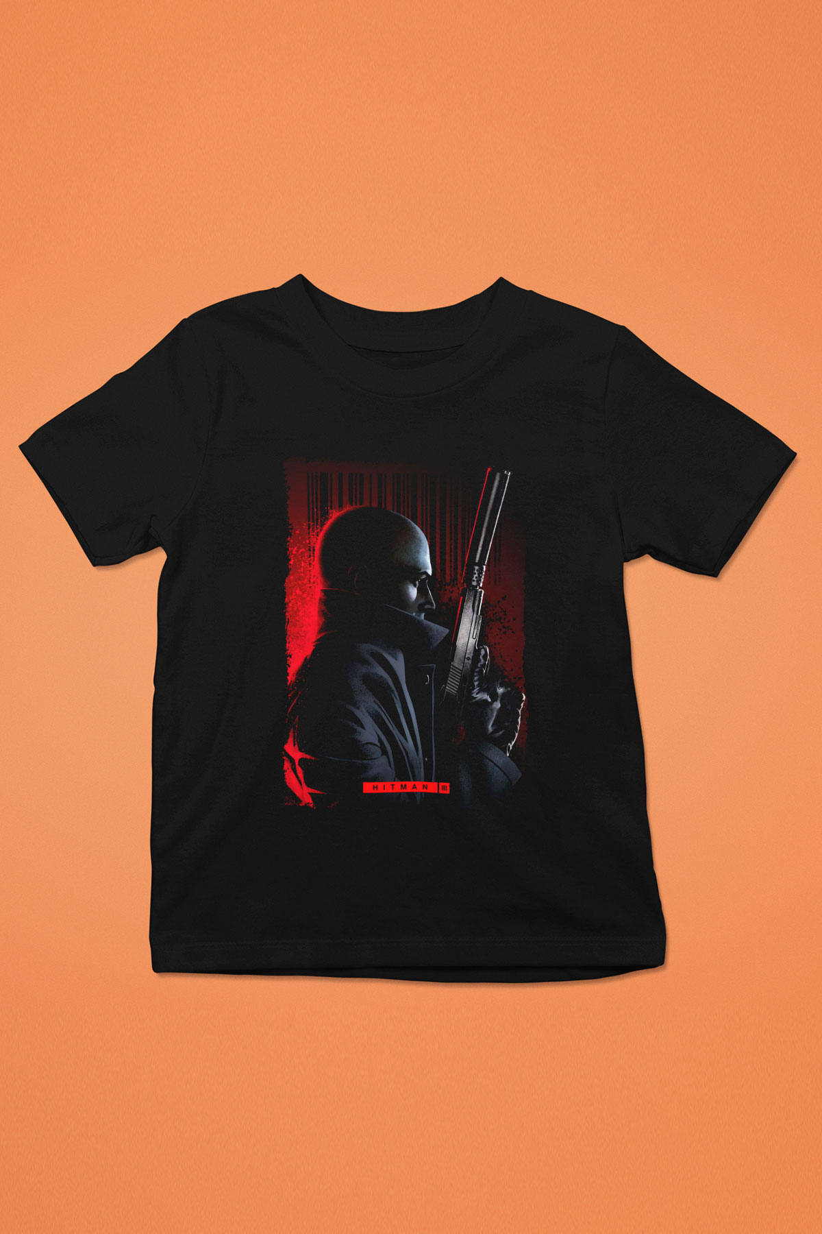 Hitman Siyah Unisex Çocuk Tişört