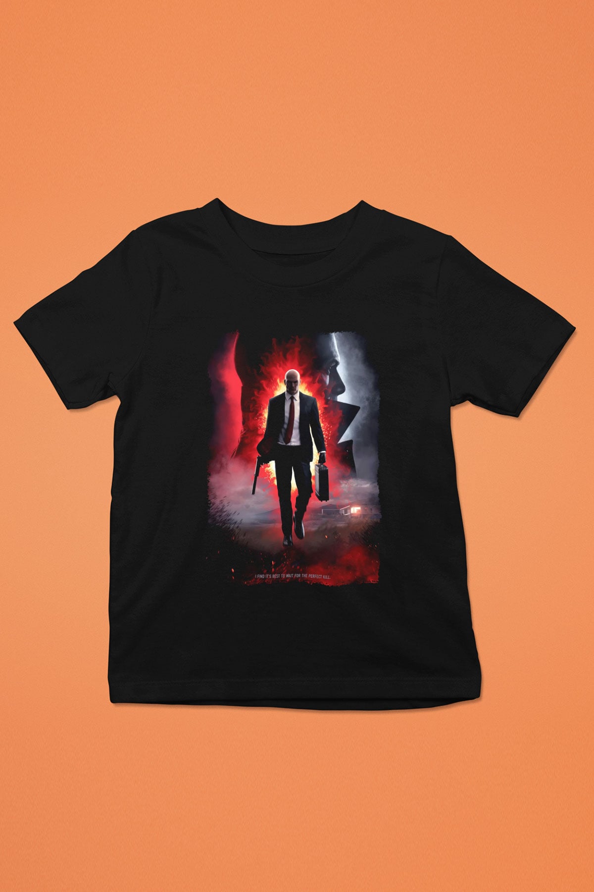 Hitman Siyah Unisex Çocuk Tişört