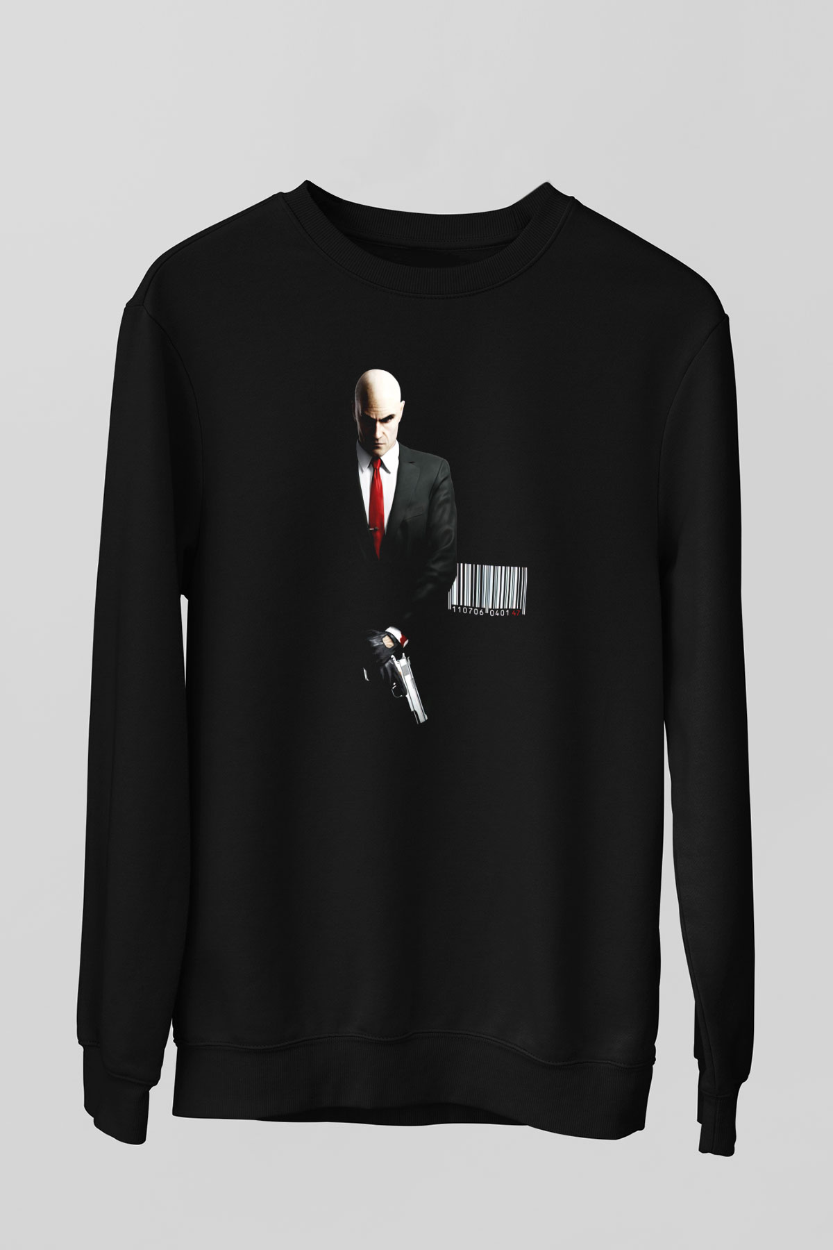 Hitman Siyah Unisex Sweatshirt