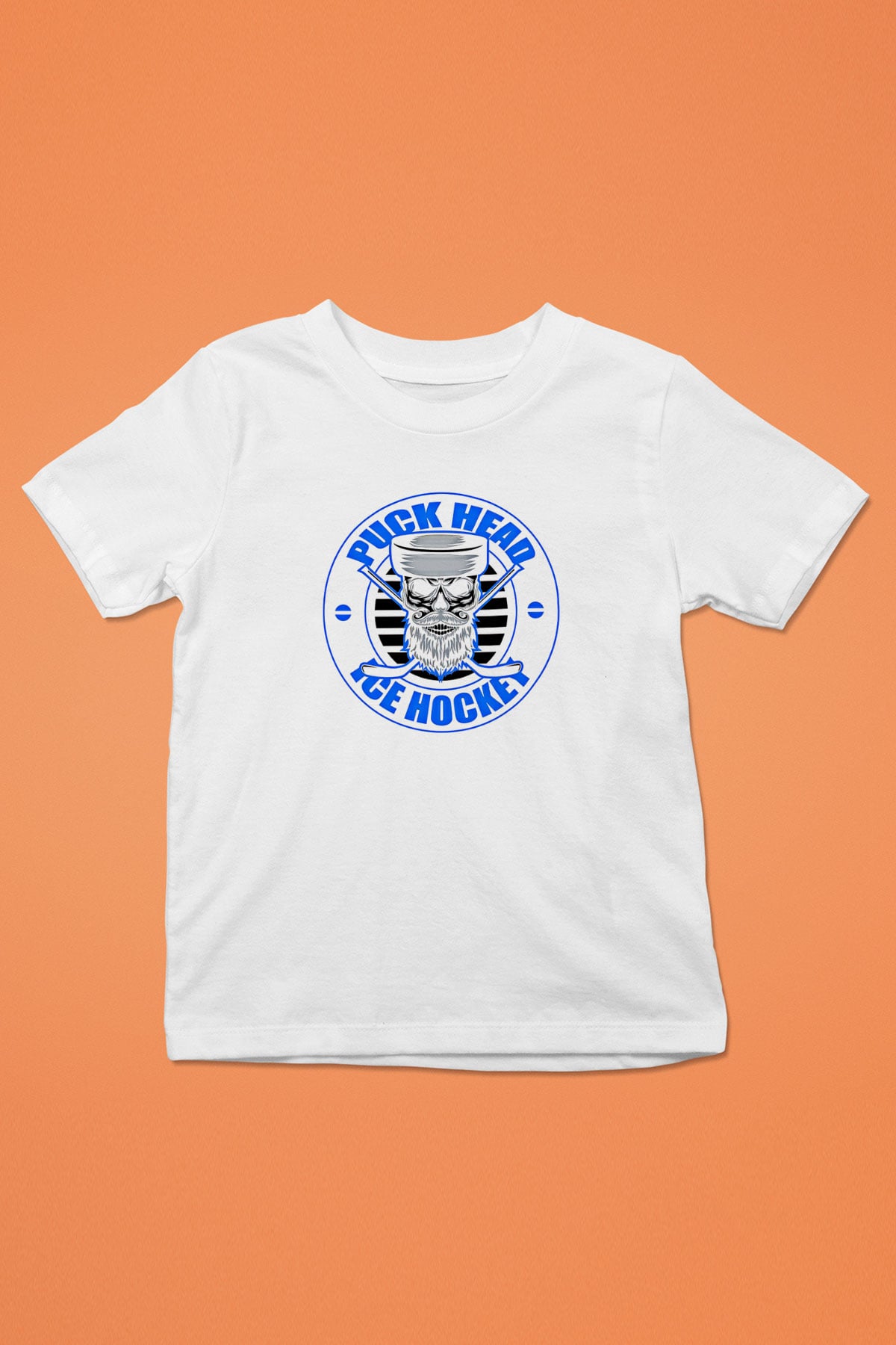 Hokey Baskılı Unisex Beyaz Çocuk Tişört - Tshirt