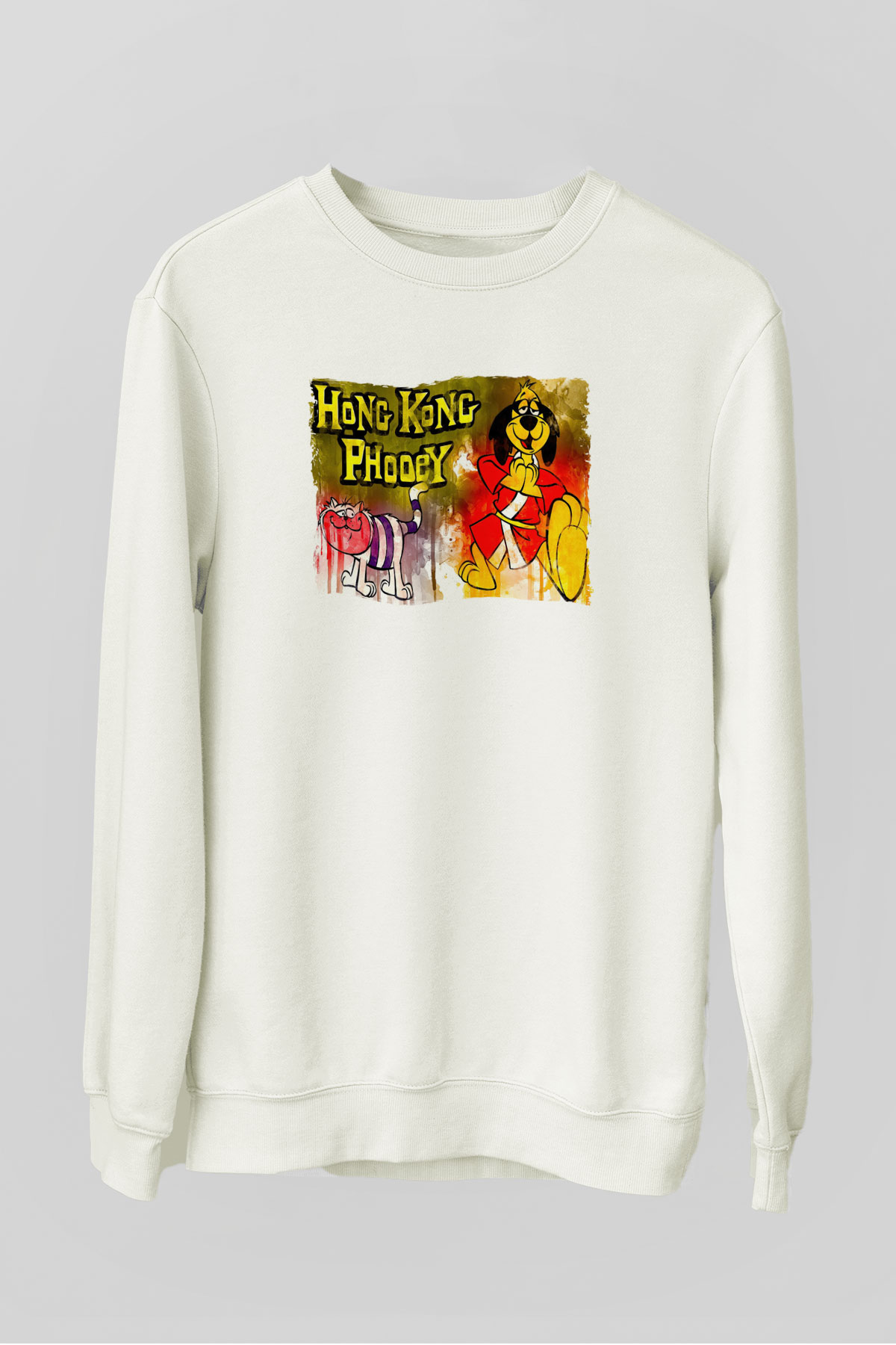 Hong Kong Phooey Beyaz Unisex  Sweatshirt