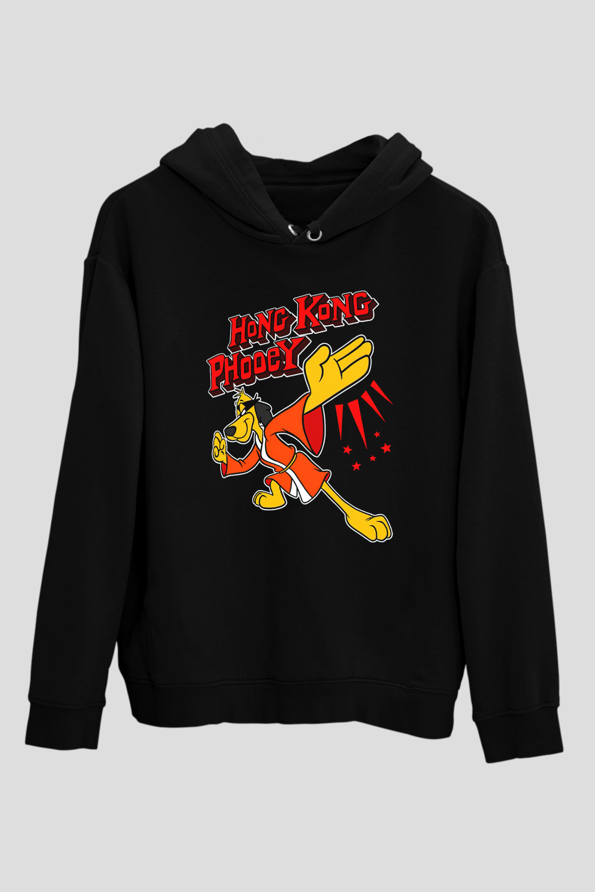 Hong Kong Phooey Siyah Unisex Hoodie