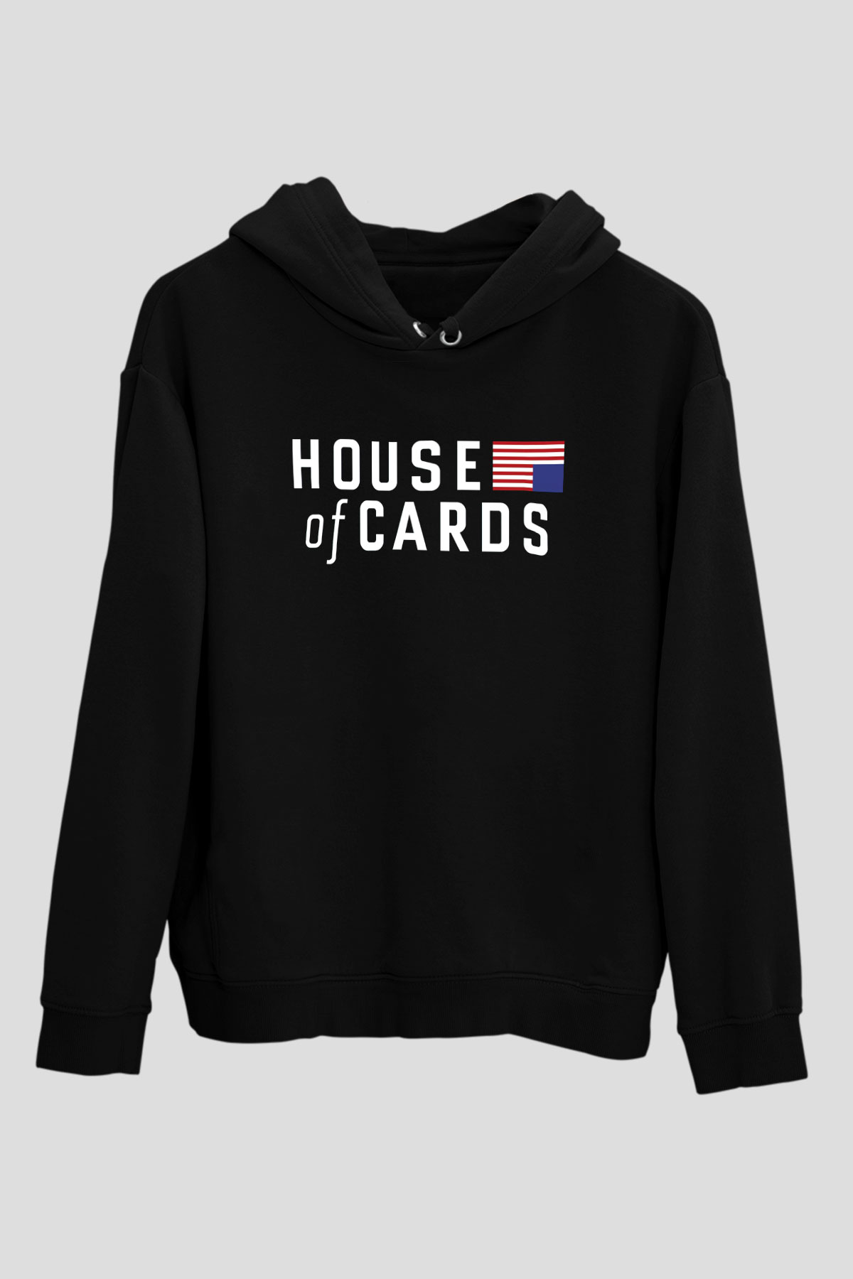 House of Cards Siyah Unisex Hoodie