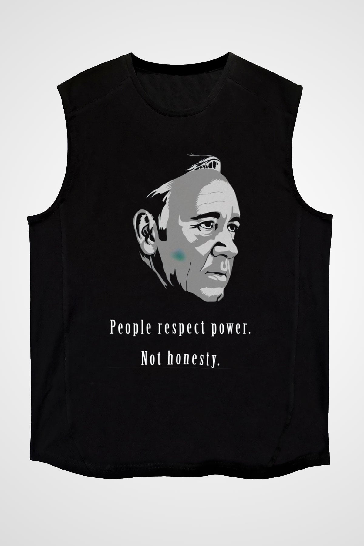 House of Cards Siyah Unisex Kolsuz Tişört