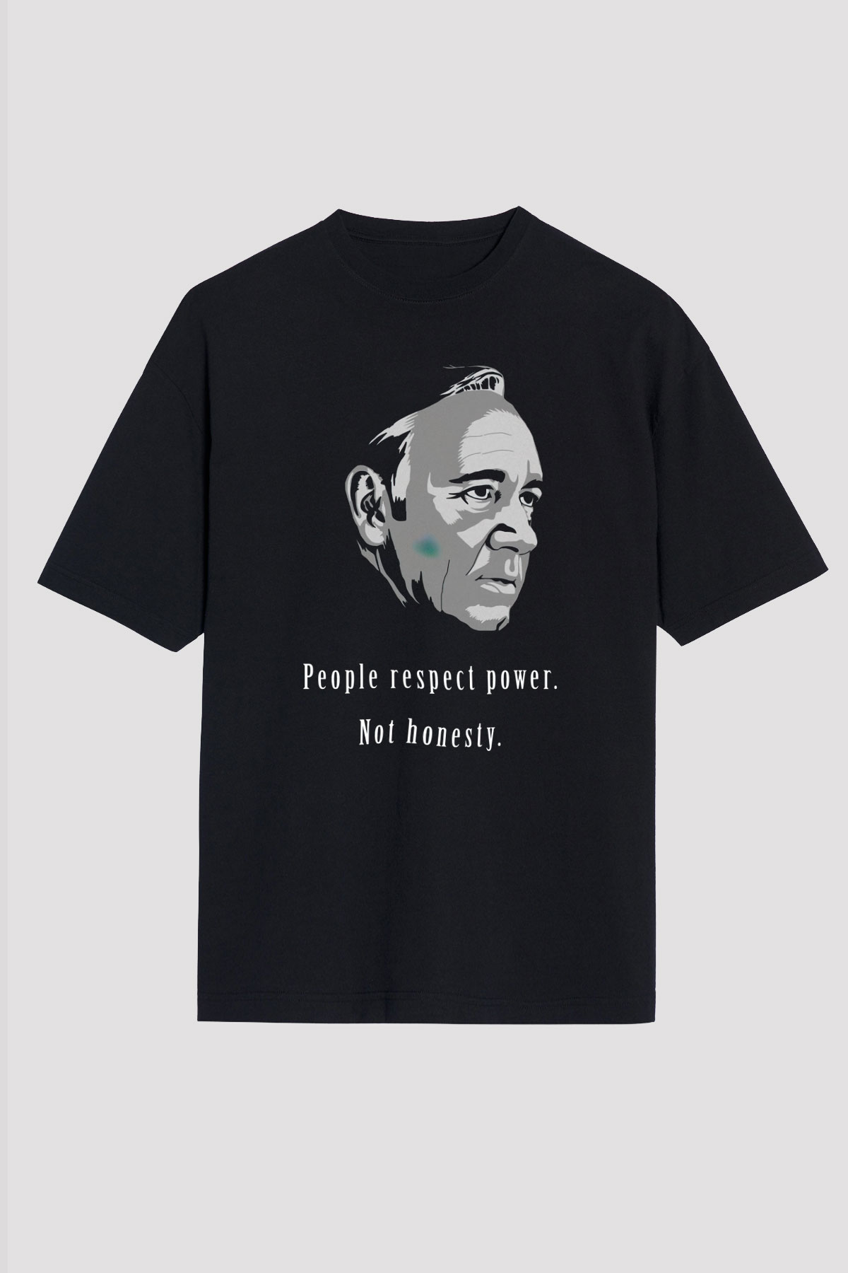 House of Cards Siyah Unisex Oversize Tişört T-Shirt
