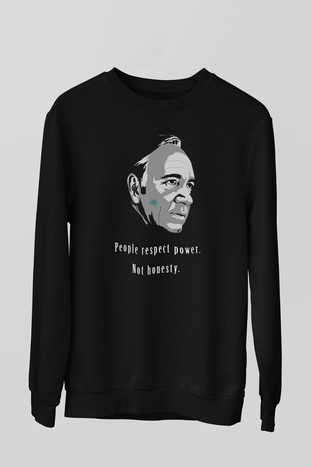 House of Cards Siyah Unisex Sweatshirt