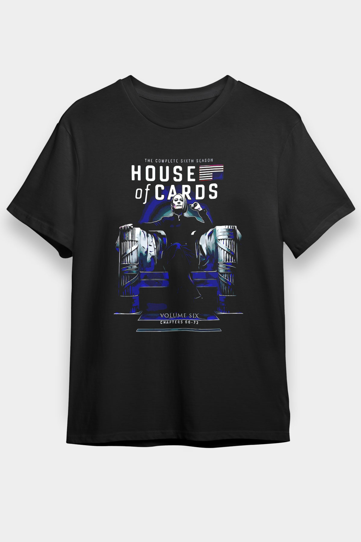 House of Cards Black Unisex Graphic Tee - STREETWEAR