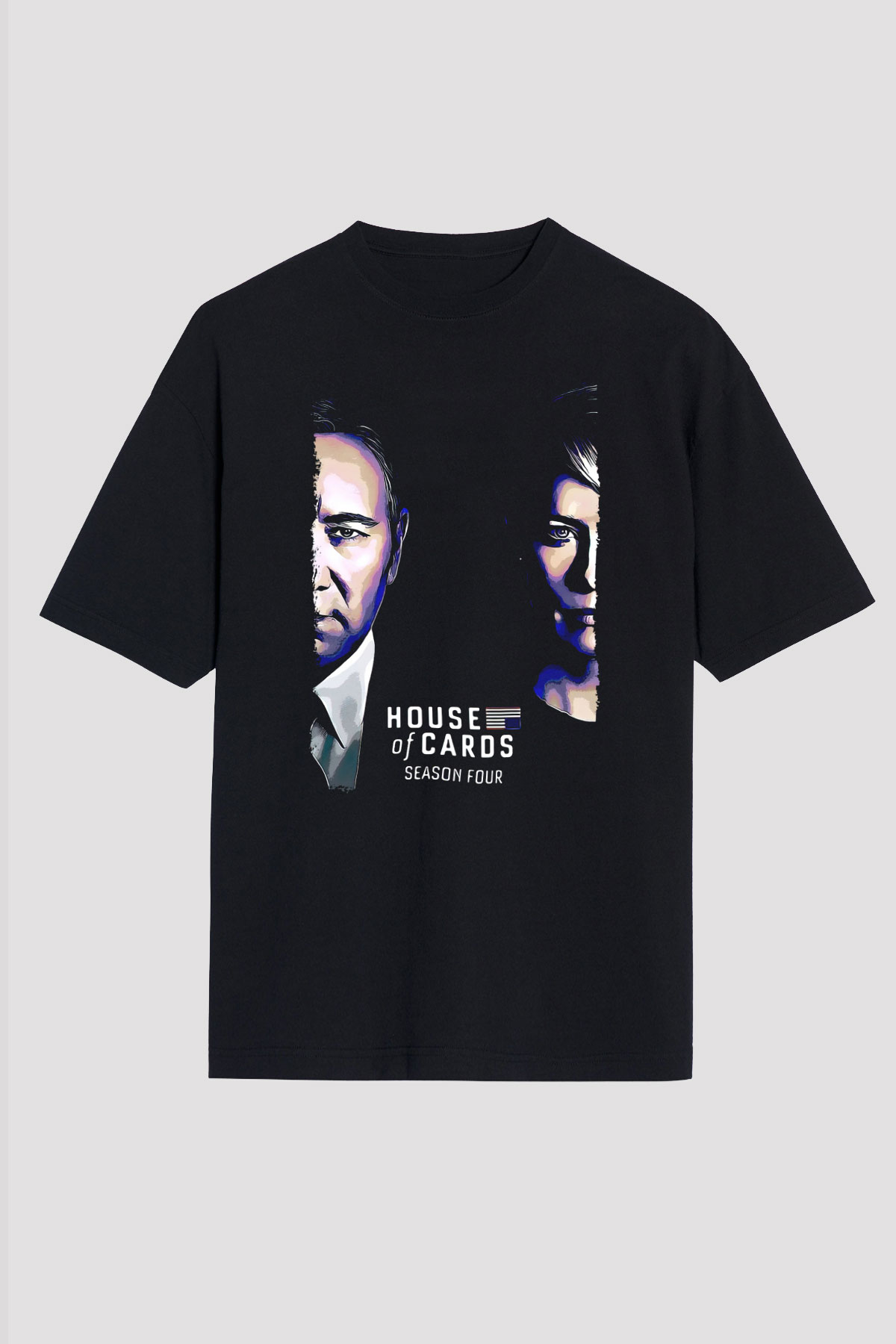 House of Cards Siyah Unisex Tişört T-Shirt