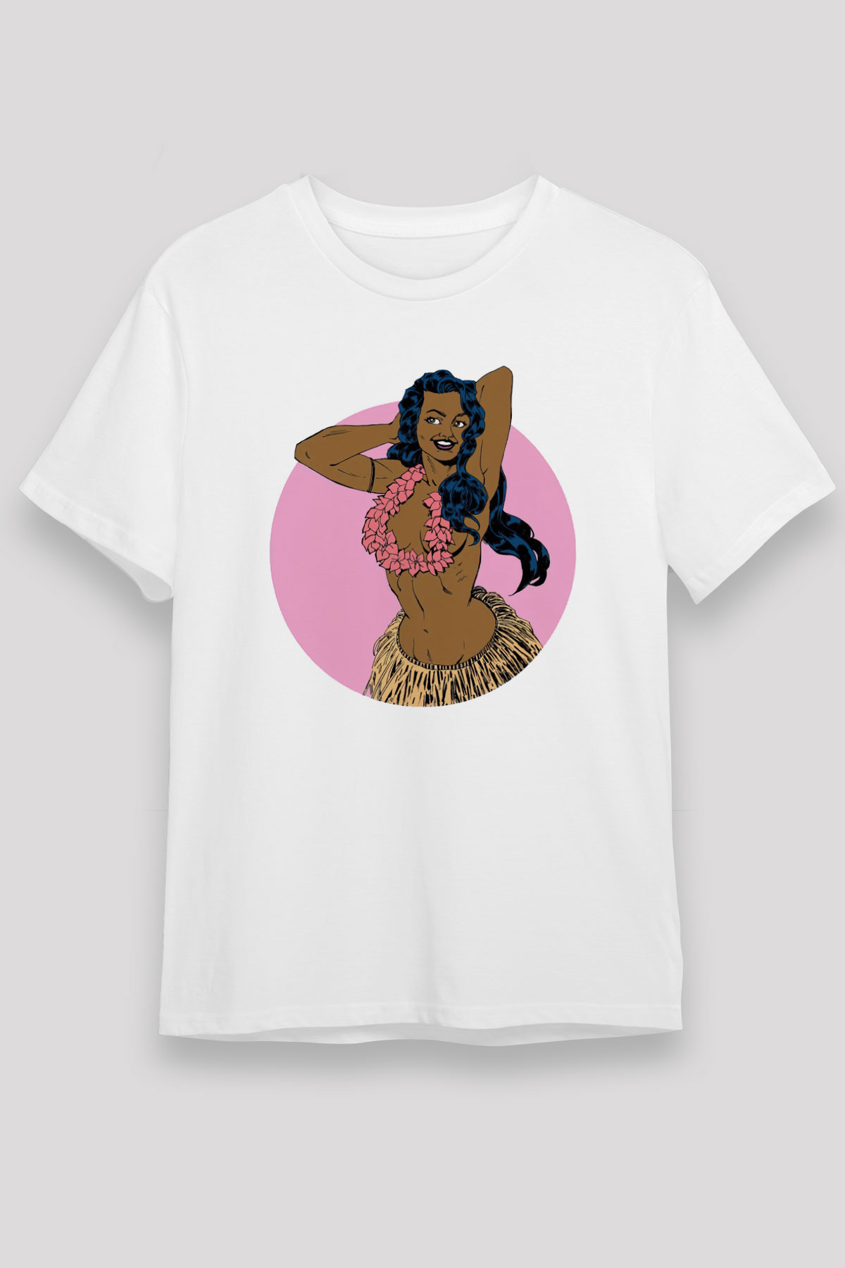 Hula Beyaz Unisex Tişört T-Shirt - TişörtFabrikası