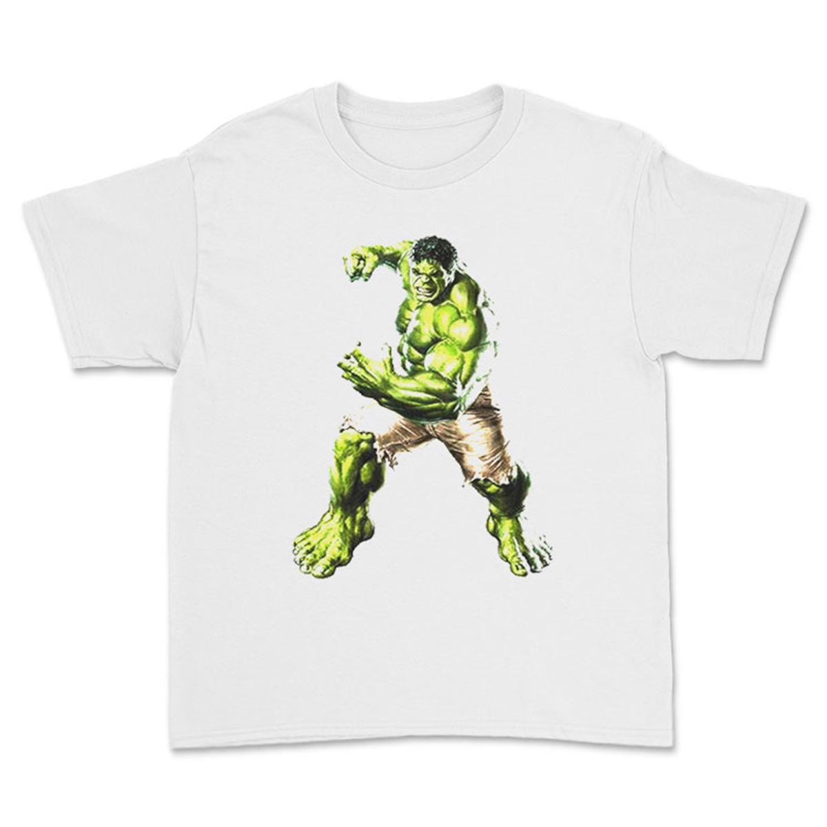 Hulk Beyaz Çocuk Tişörtü Unisex T-Shirt