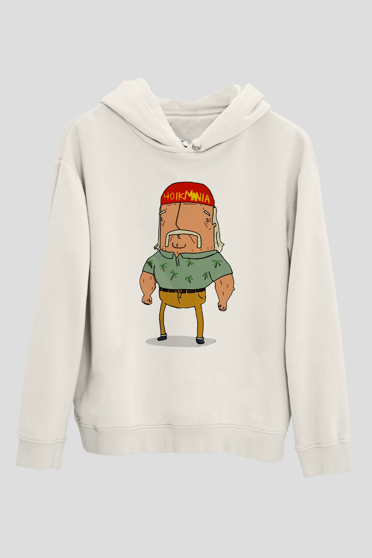 Hulk Hogan Beyaz Unisex Kapşonlu Sweatshirt