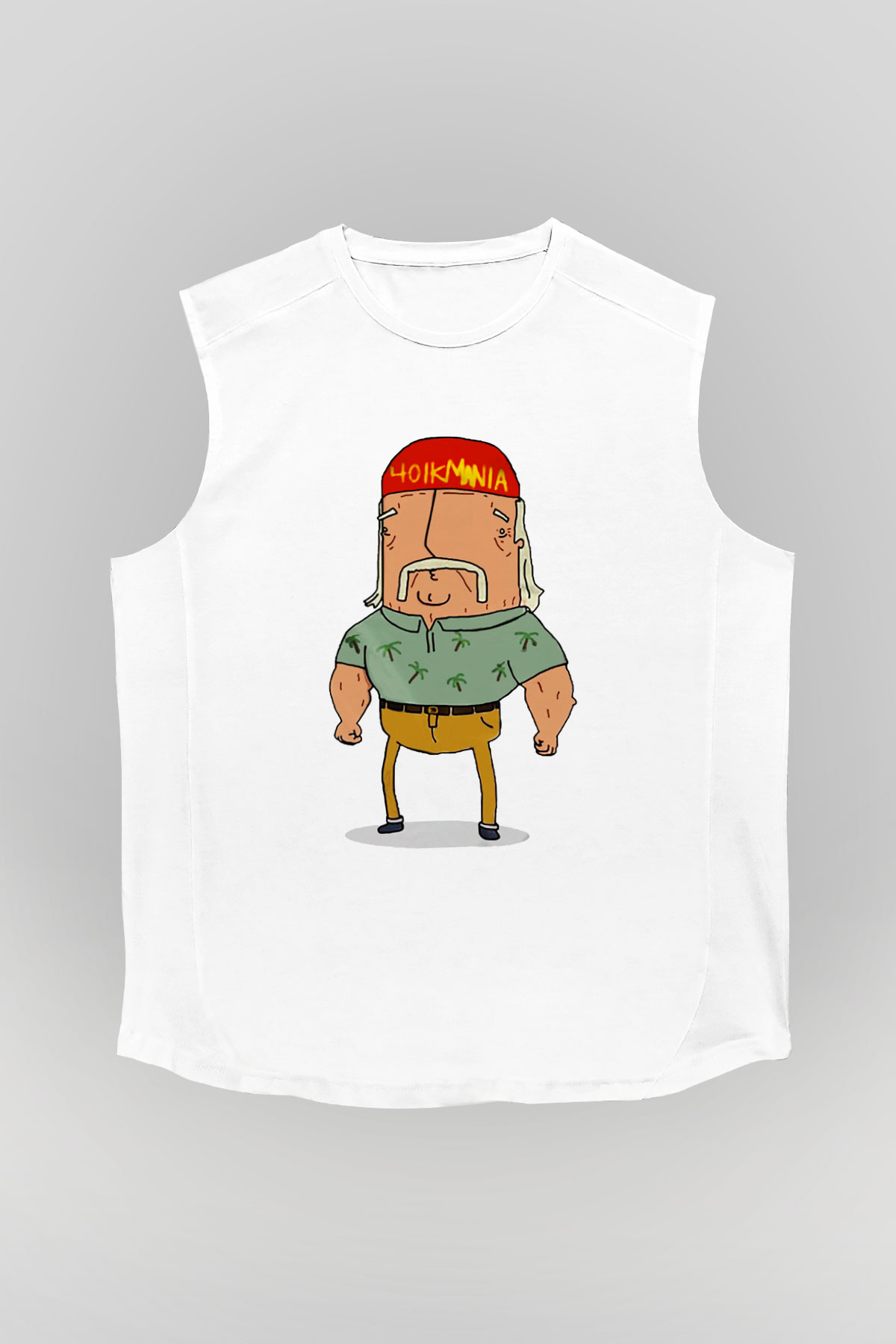 Hulk Hogan Beyaz Unisex Kolsuz Tişört