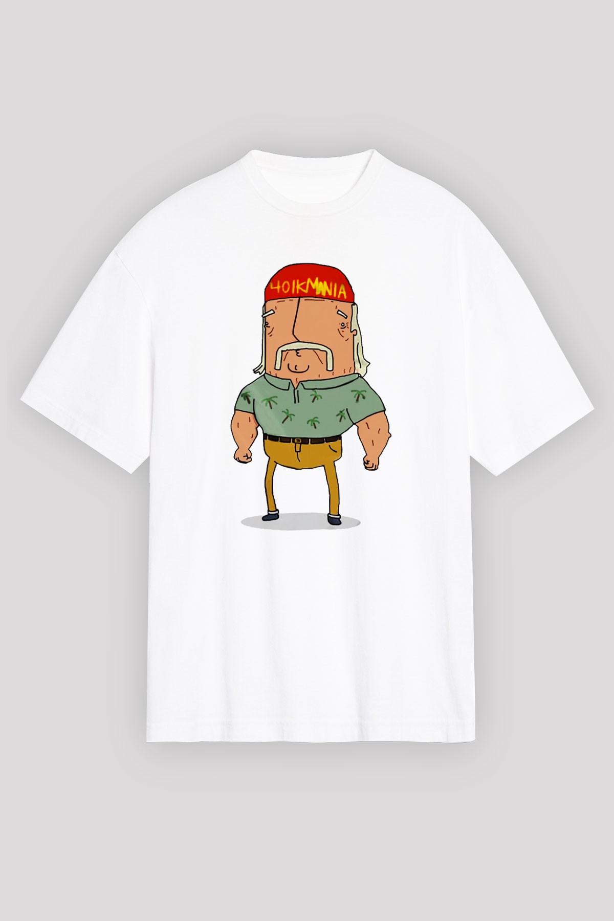 Hulk Hogan Beyaz Unisex Oversize Tişört