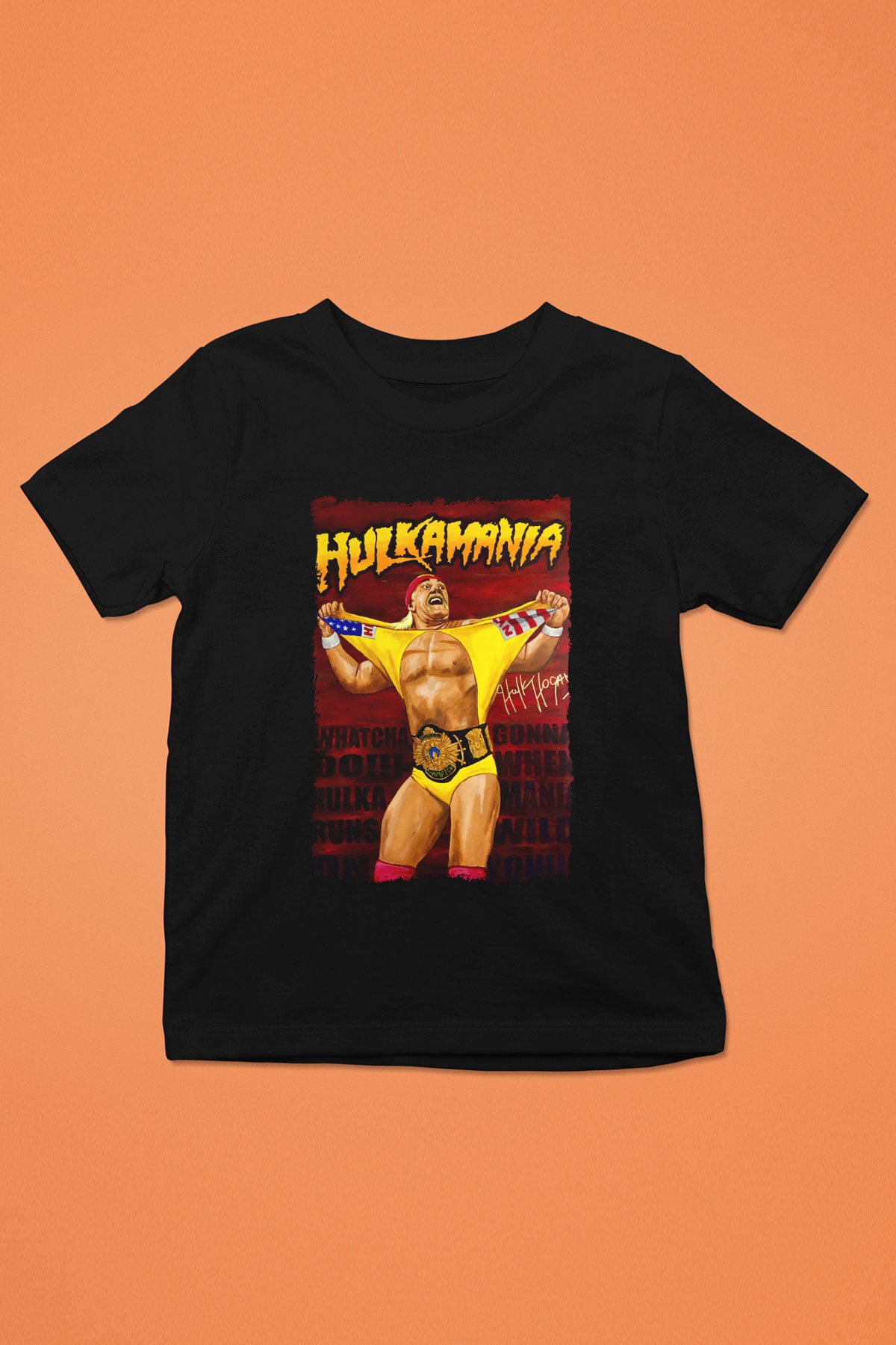 Hulk Hogan Siyah Unisex  Çocuk Tişört