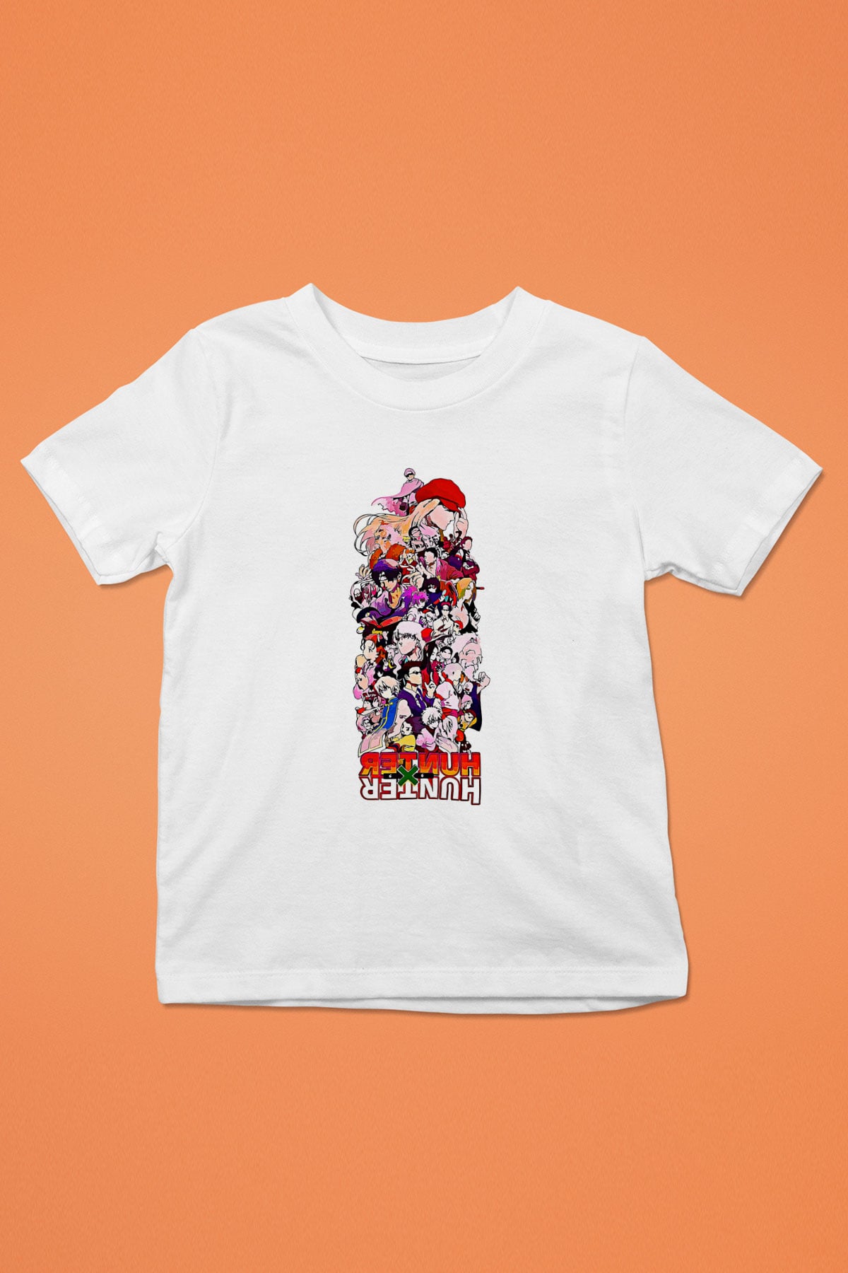 Hunter X Hunter Baskılı Beyaz Unisex Beyaz Çocuk Tişört - Tshirt