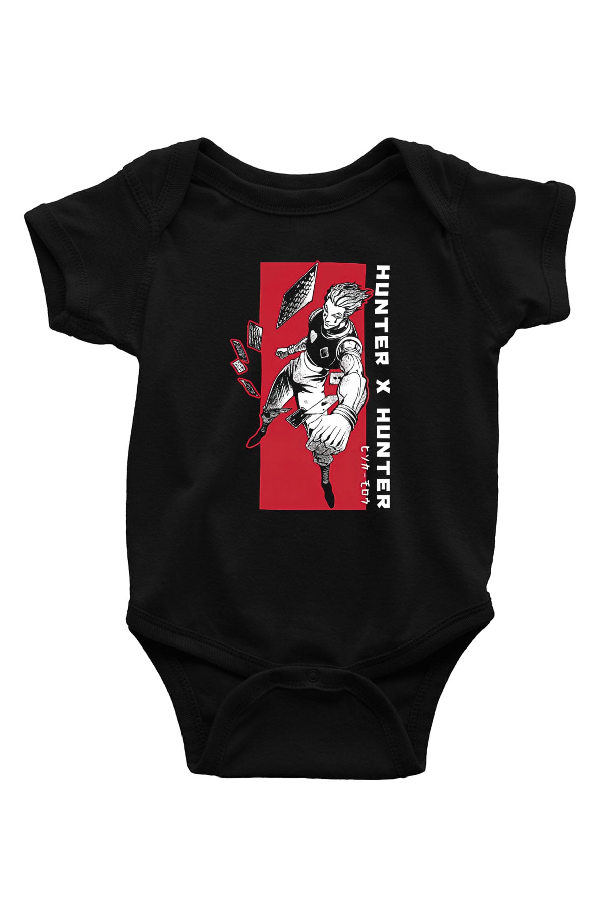 Hunter X Hunter Baskılı Unisex Siyah Bebek Body - Zıbın
