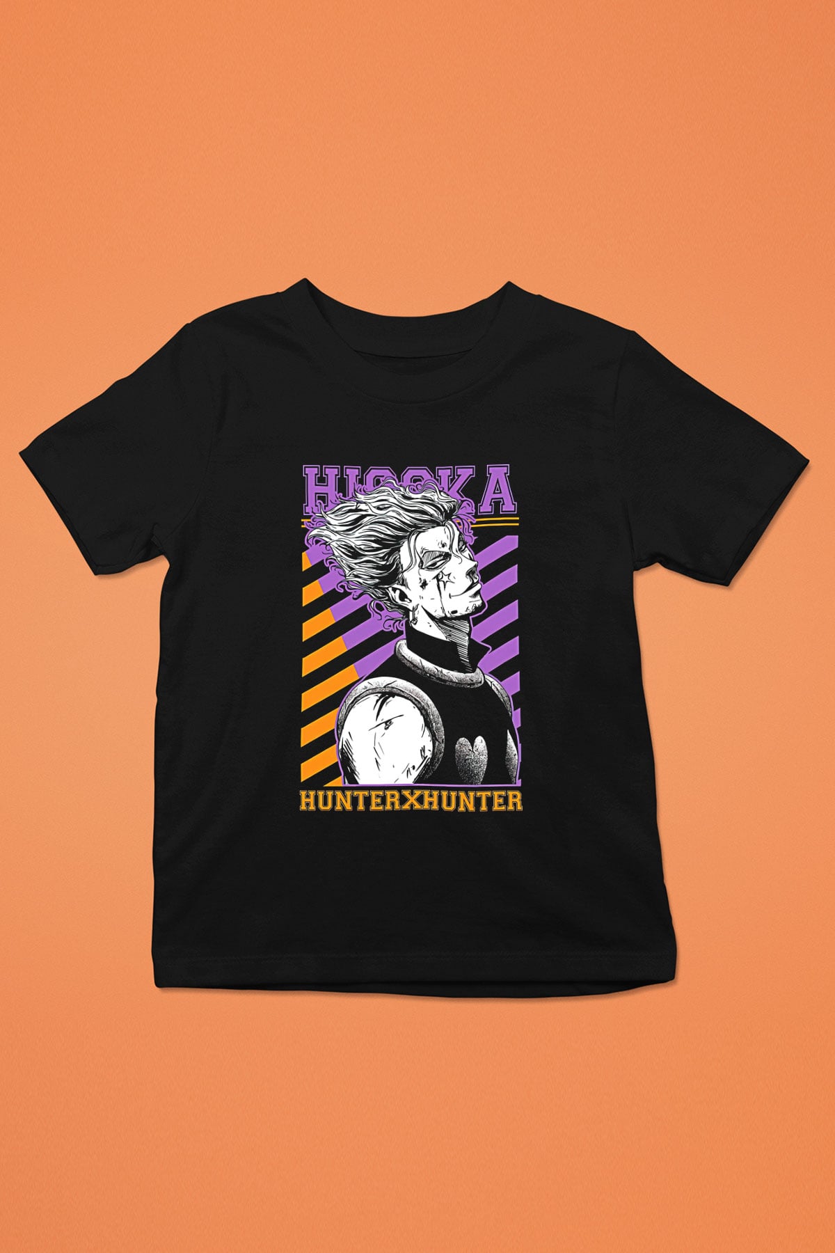 Hunter X Hunter Baskılı Unisex Siyah Çocuk Tişört - Tshirt
