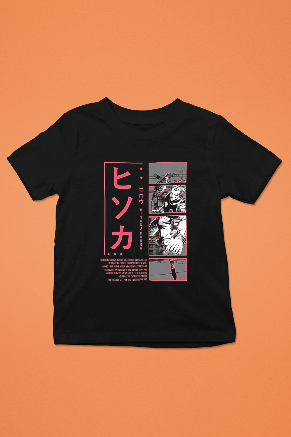 Hunter X Hunter Baskılı Unisex Siyah Çocuk Tişört - Tshirt
