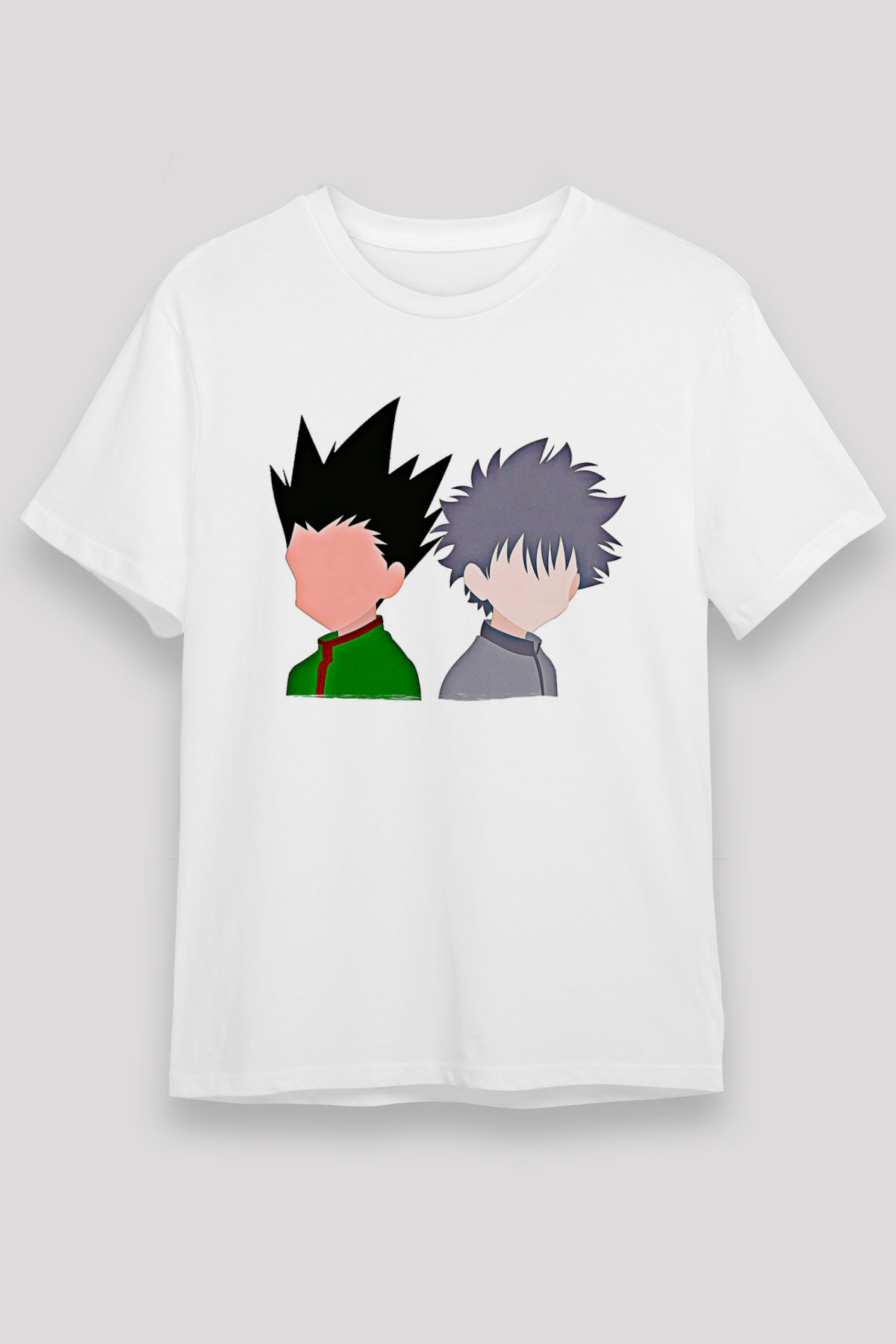 Hunter X Hunter Unisex Baskılı Beyaz Tişört - Tshirt