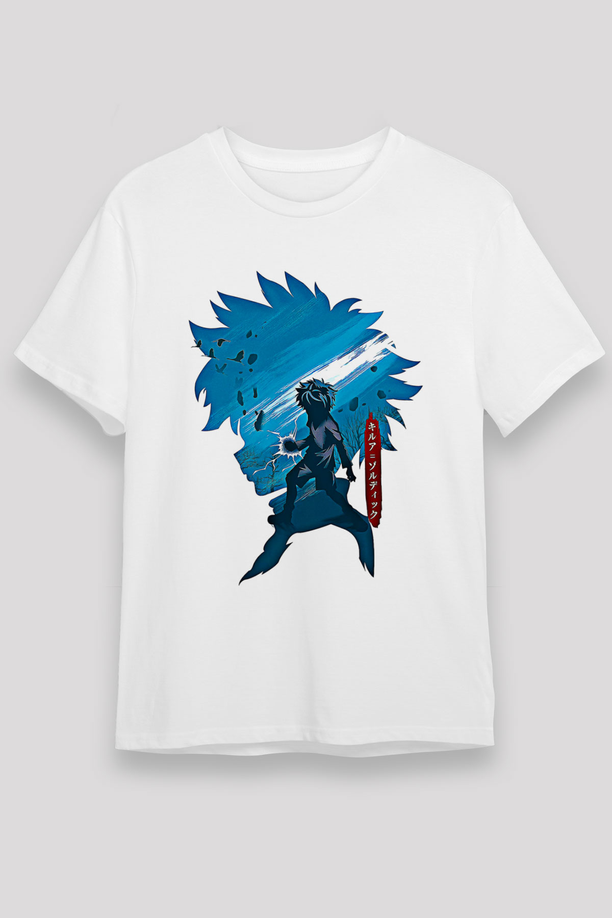 Hunter X Hunter Unisex Baskılı Beyaz Tişört - Tshirt