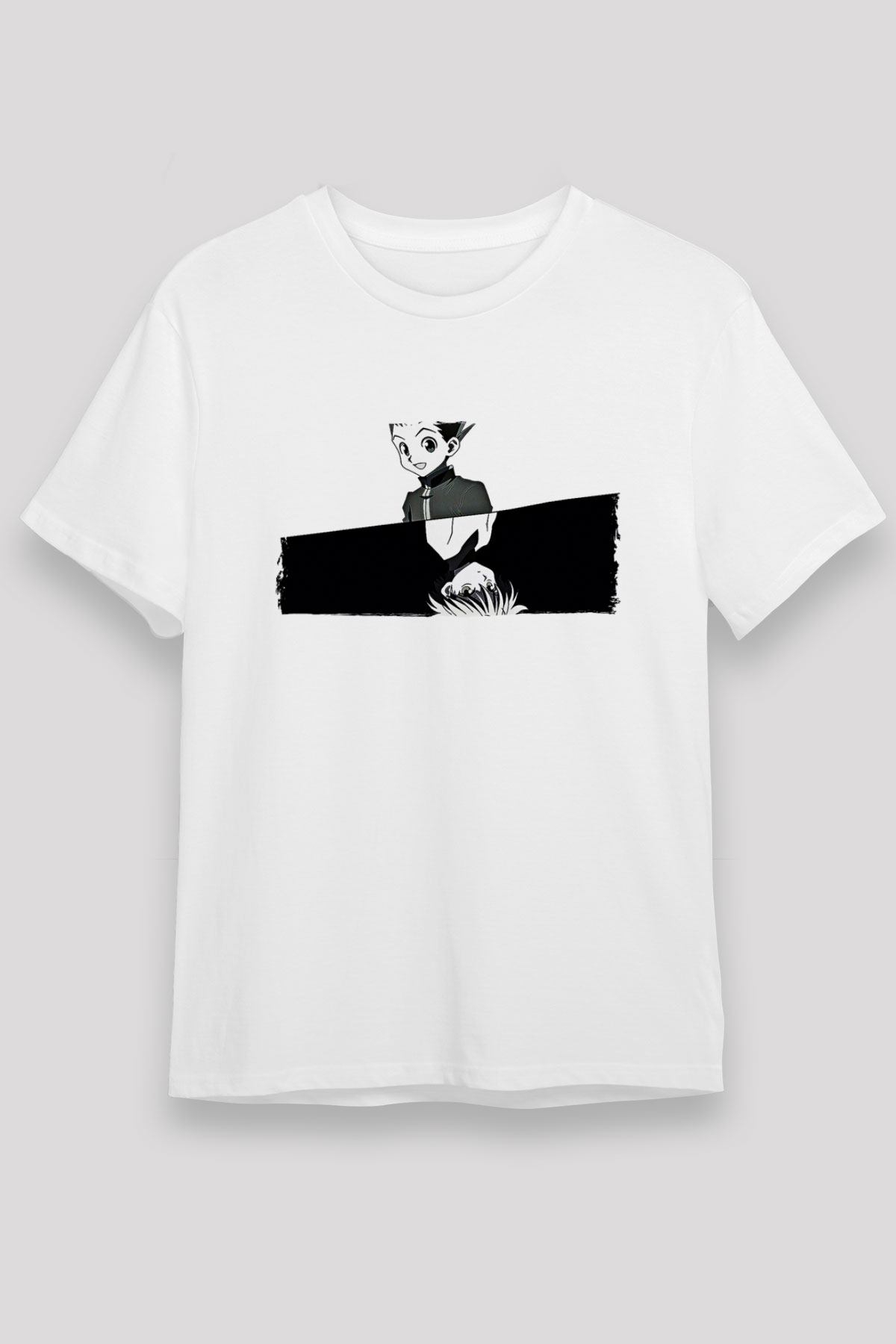 Hunter X Hunter Unisex Baskılı Beyaz Tişört - Tshirt