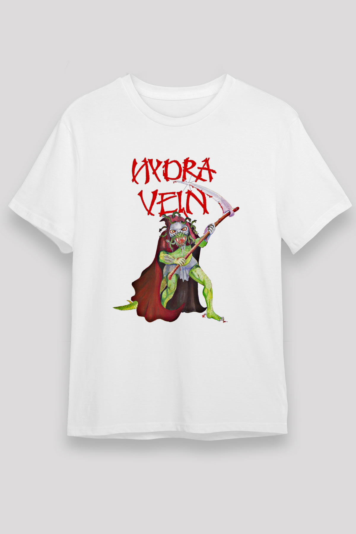 Hydra Vein Baskılı Unisex Beyaz Tişört
