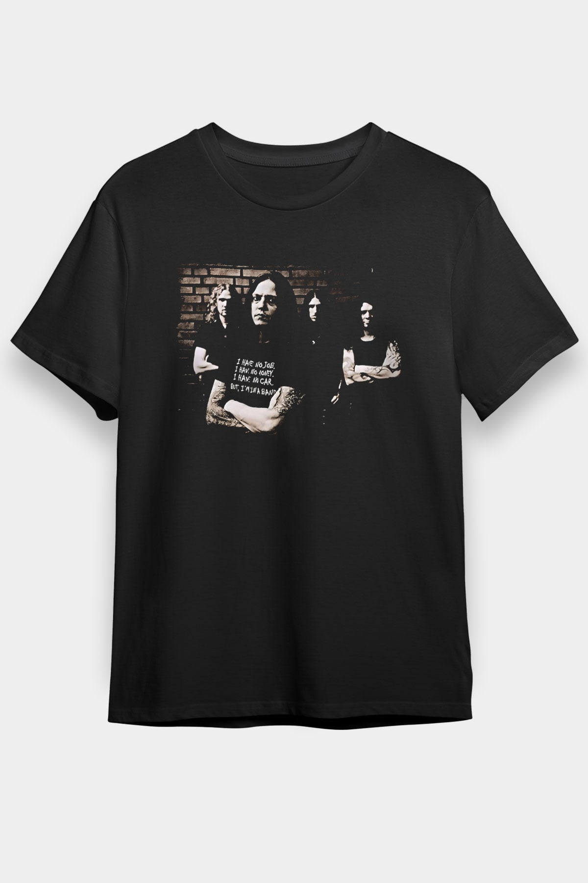 Hypocrisy Baskılı Unisex Siyah Tişört - Tshirt