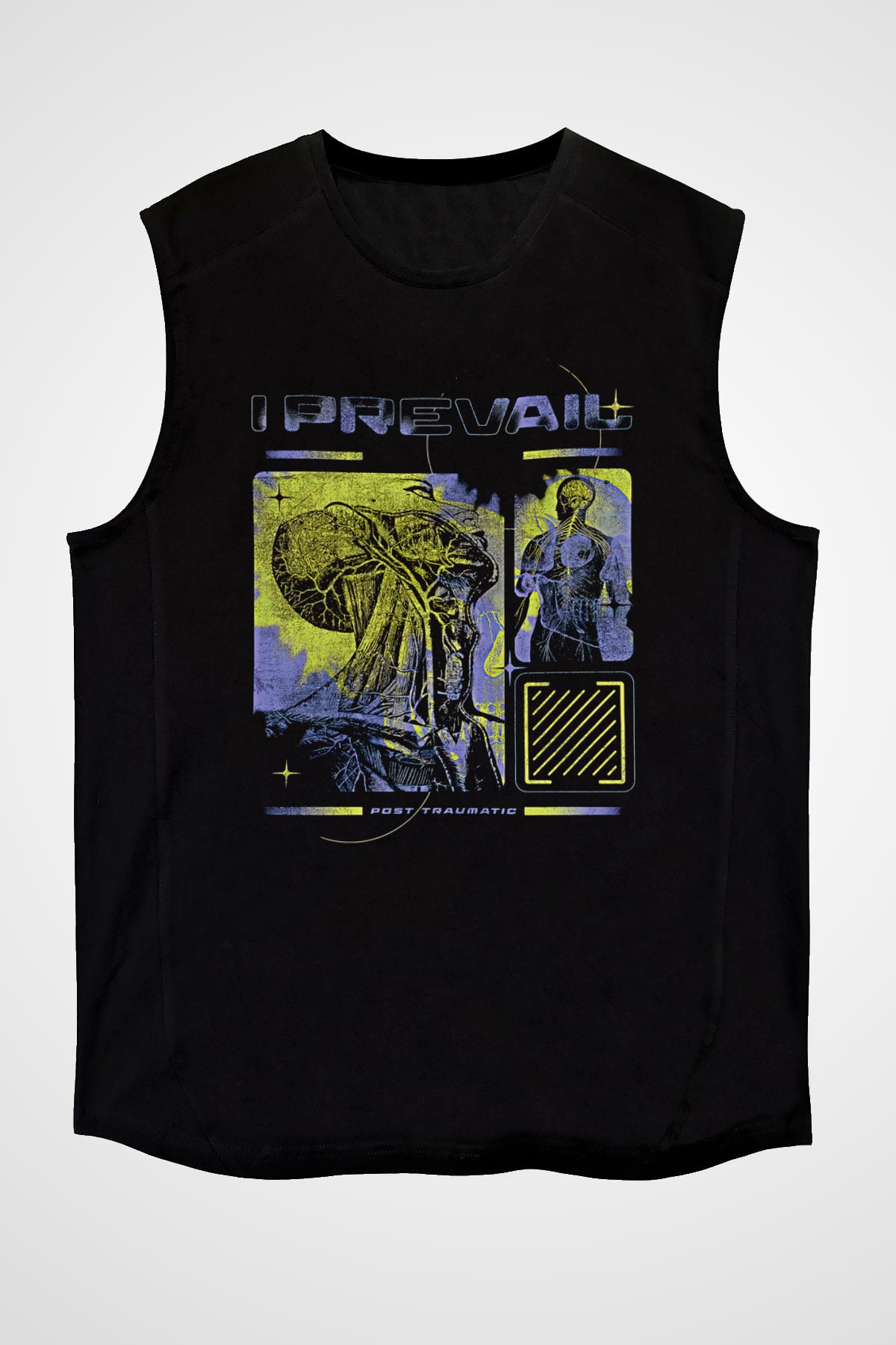 I Prevail Baskılı Unisex Siyah Kolsuz Tişört - Tshirt