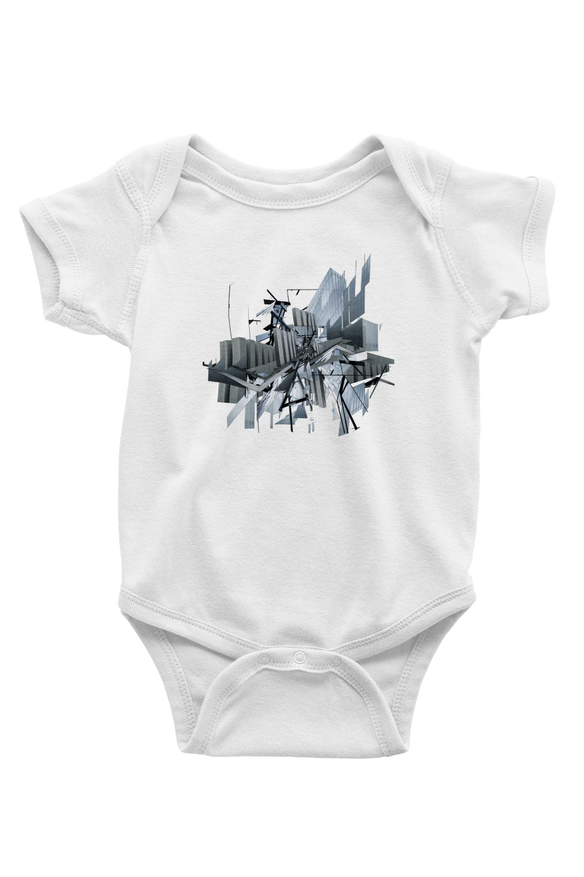 İç mimar Baskılı Beyaz Unisex Bebek Body - Zıbın