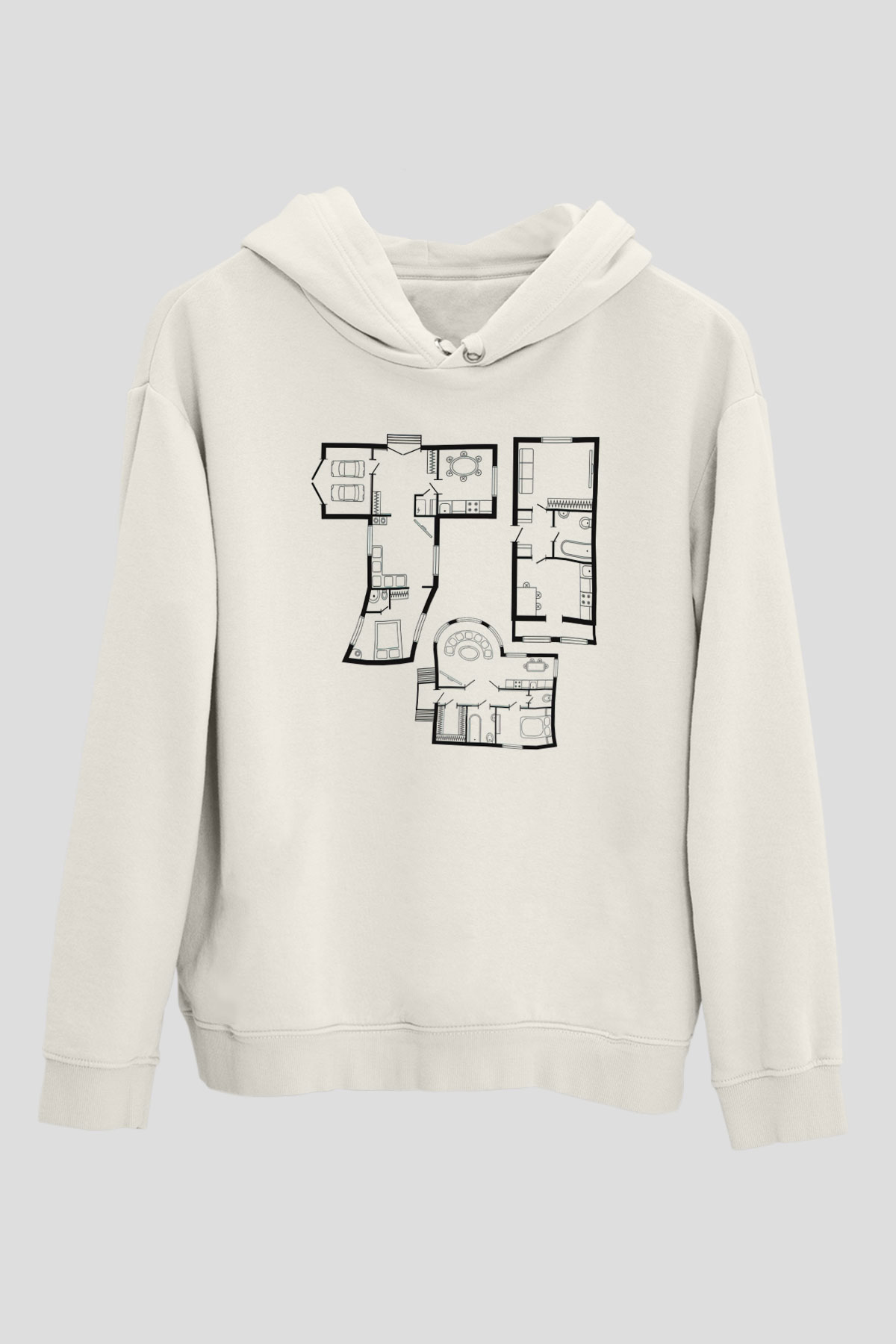 İç mimar Beyaz Unisex Hoodie