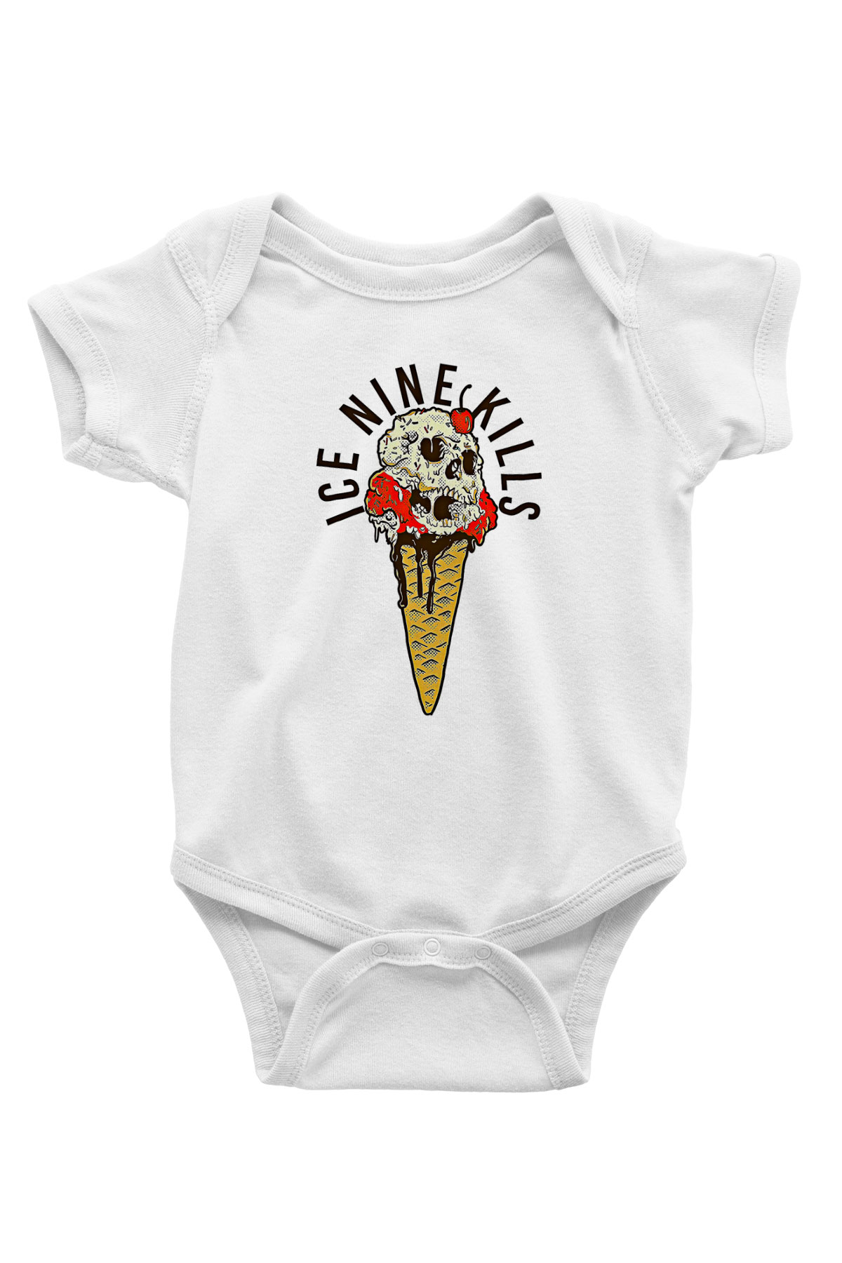 Ice Nine Kills Baskılı Beyaz Unisex Bebek Body - Zıbın