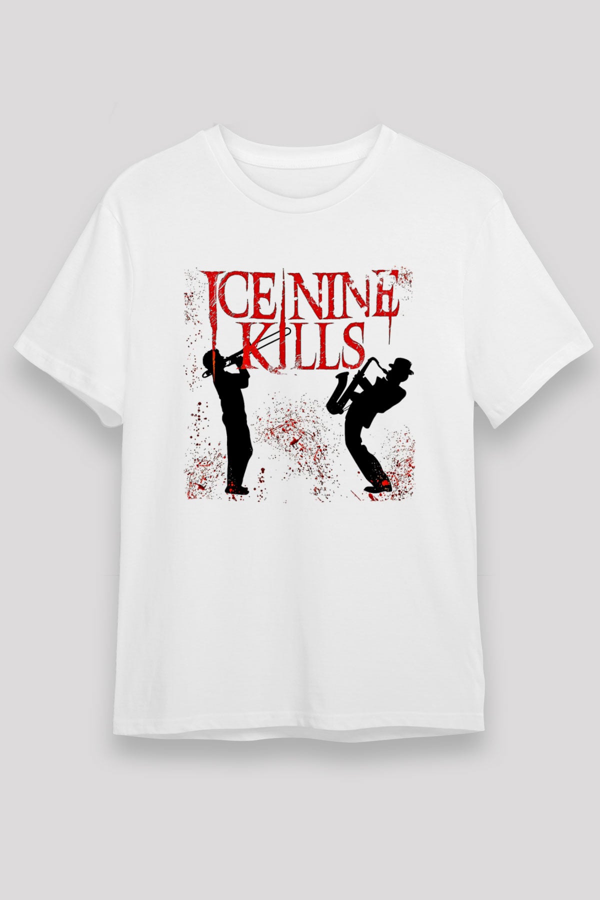 Ice Nine Kills Baskılı Unisex Beyaz Tişört - Tshirt