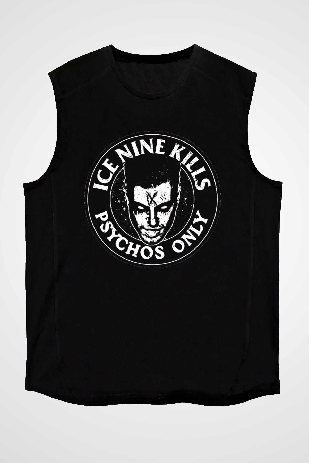 Ice Nine Kills Baskılı Unisex Siyah Kolsuz Tişört - Tshirt