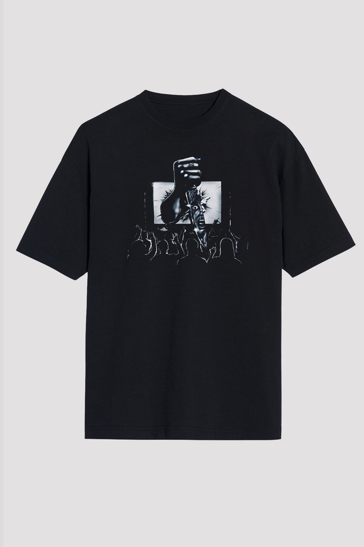 Ice Nine Kills Baskılı Unisex Siyah Oversize Tişört - Tshirt