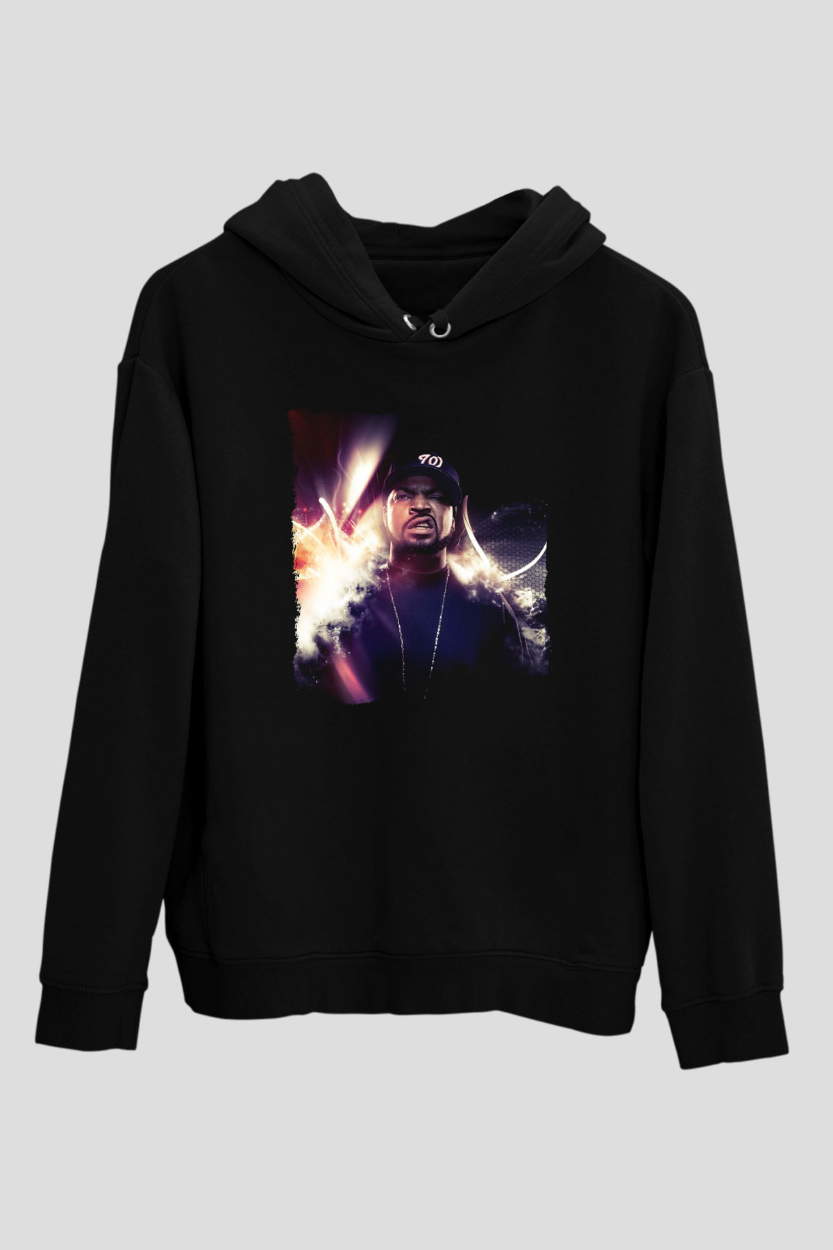 Ice-T Siyah Unisex Kapüşonlu Sweatshirt