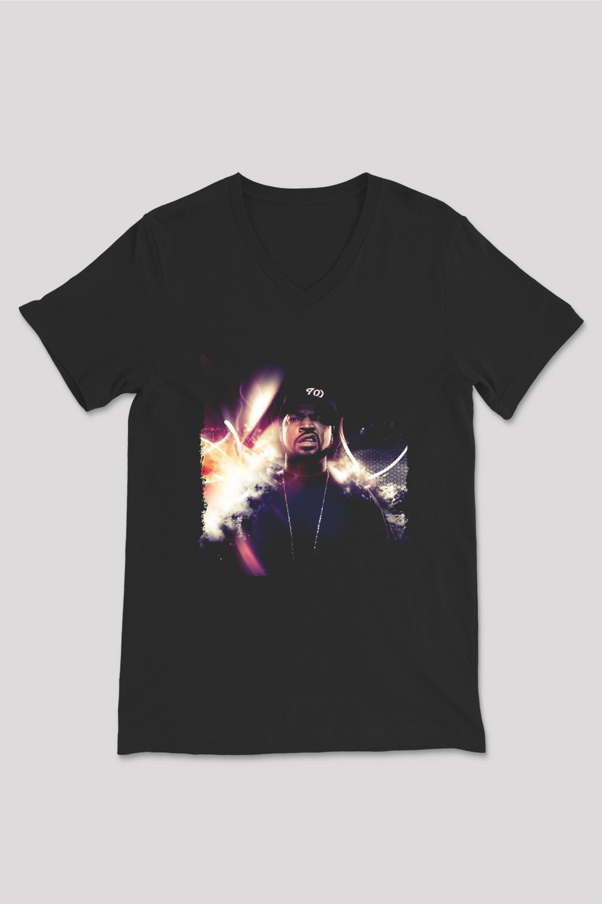 Ice-T Siyah Unisex V Yaka Tişört