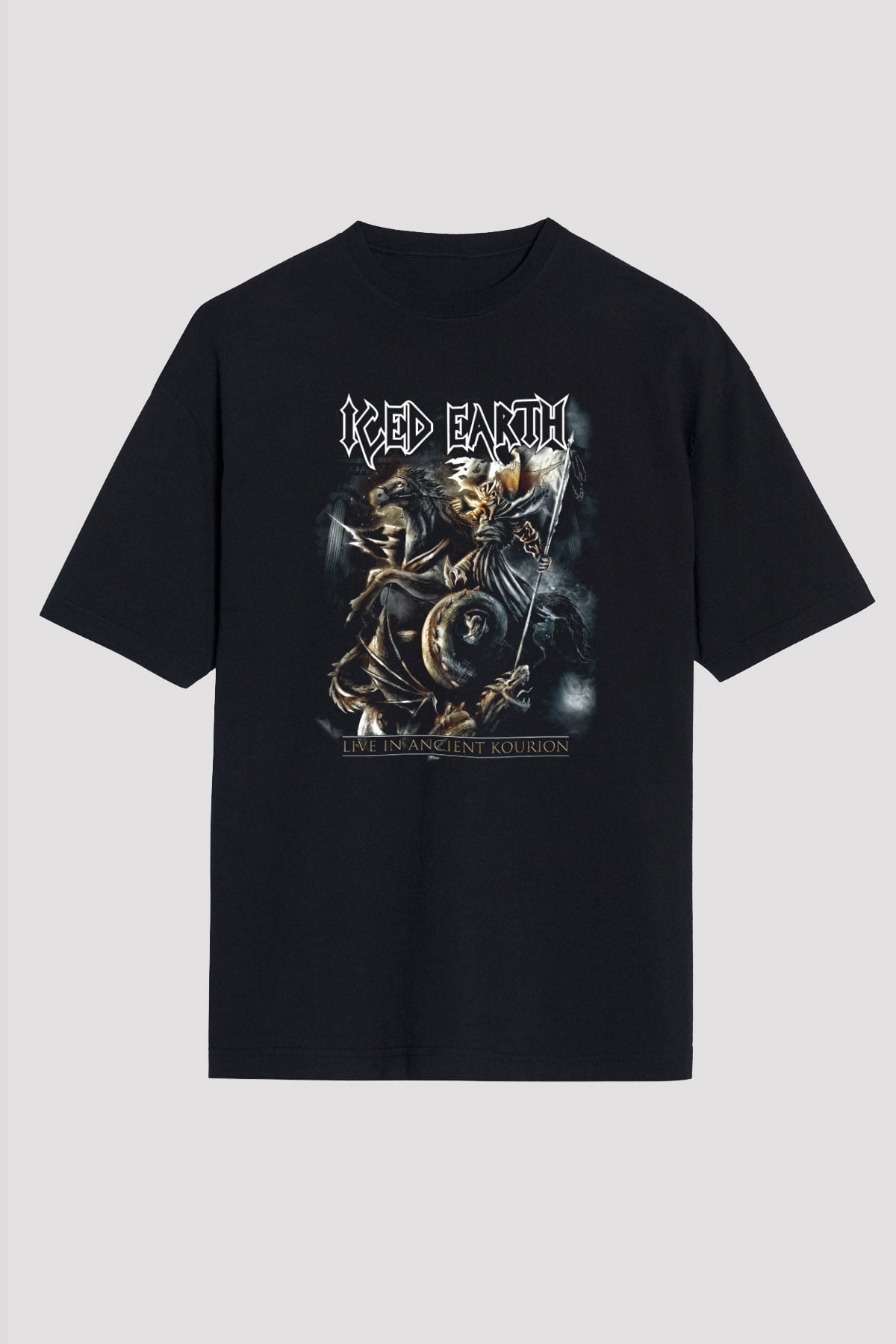 Iced Earth Siyah Unisex Oversize Tişört T-Shirt