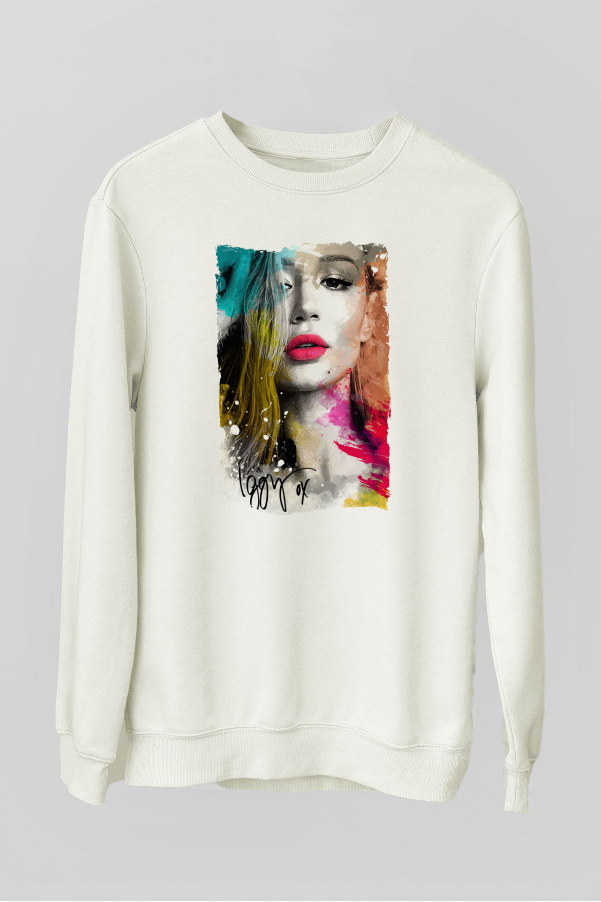 Iggy Azalea Beyaz Unisex Sweatshirt