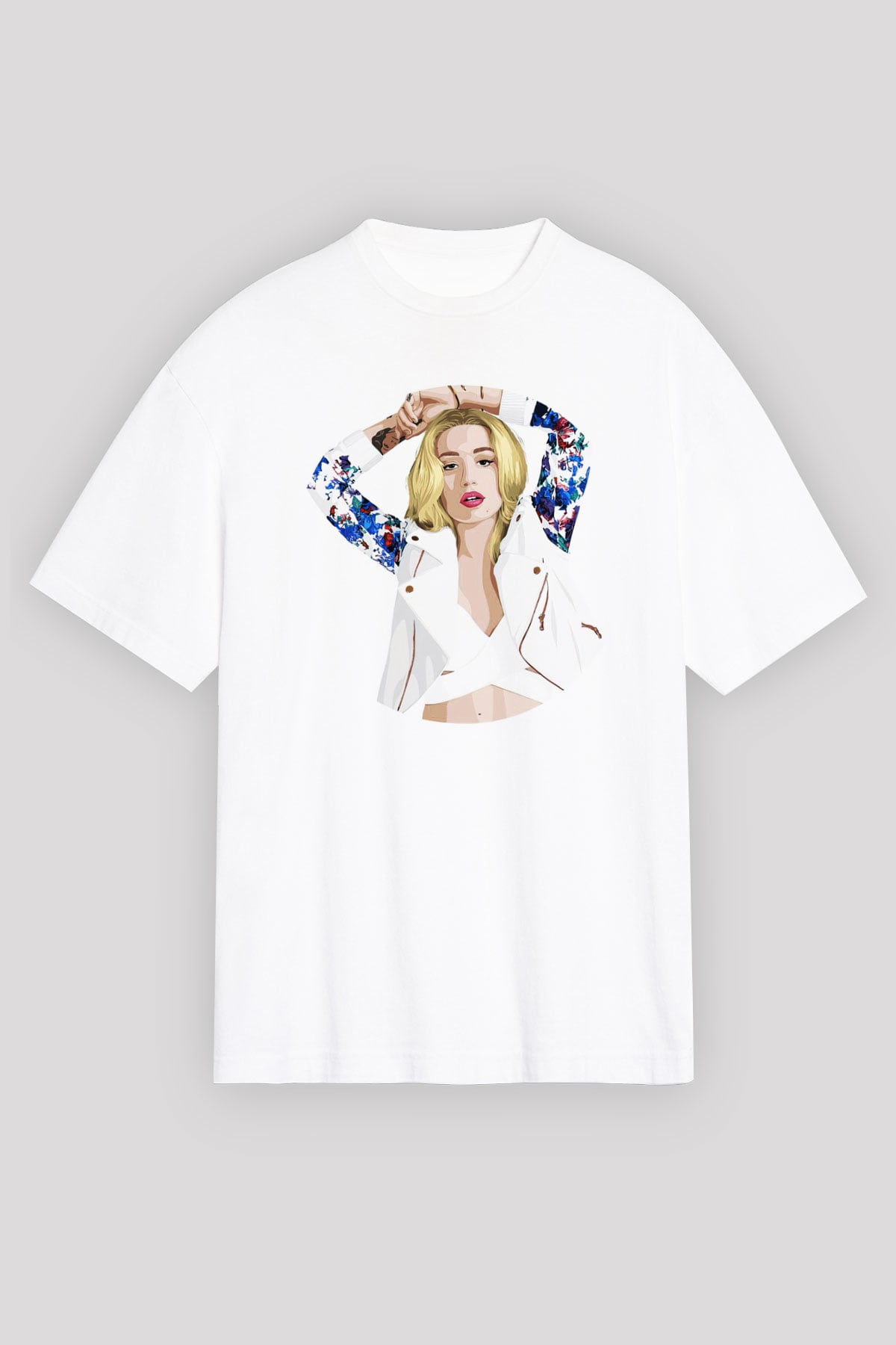Iggy Azalea Beyaz Unisex Tişört T-Shirt - TişörtFabrikası