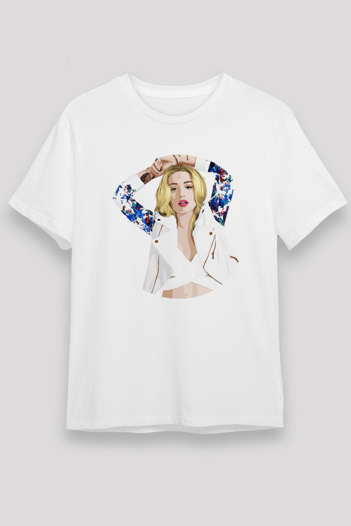 Iggy Azalea Beyaz Unisex Tişört T-Shirt - TişörtFabrikası