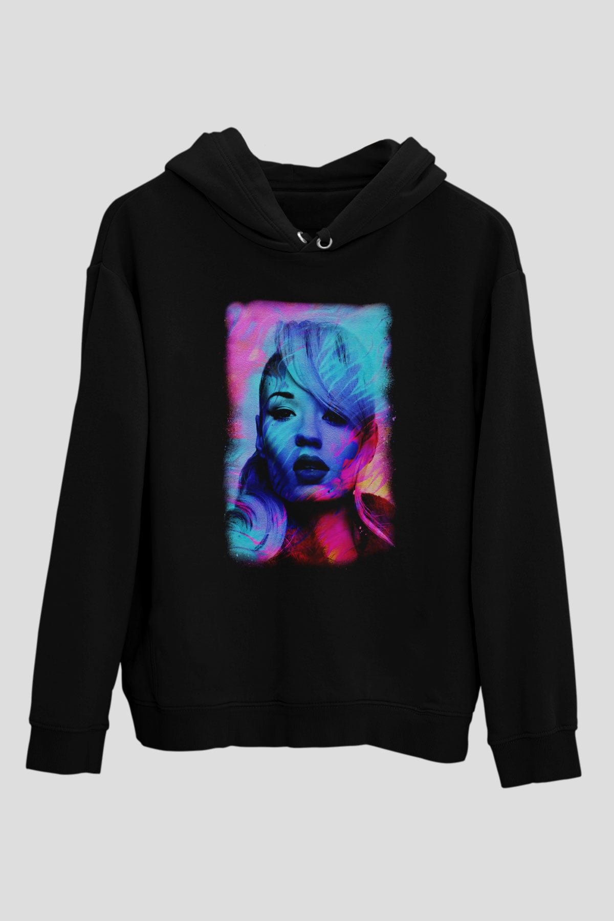 Iggy Azalea Siyah Unisex Kapüşonlu Sweatshirt