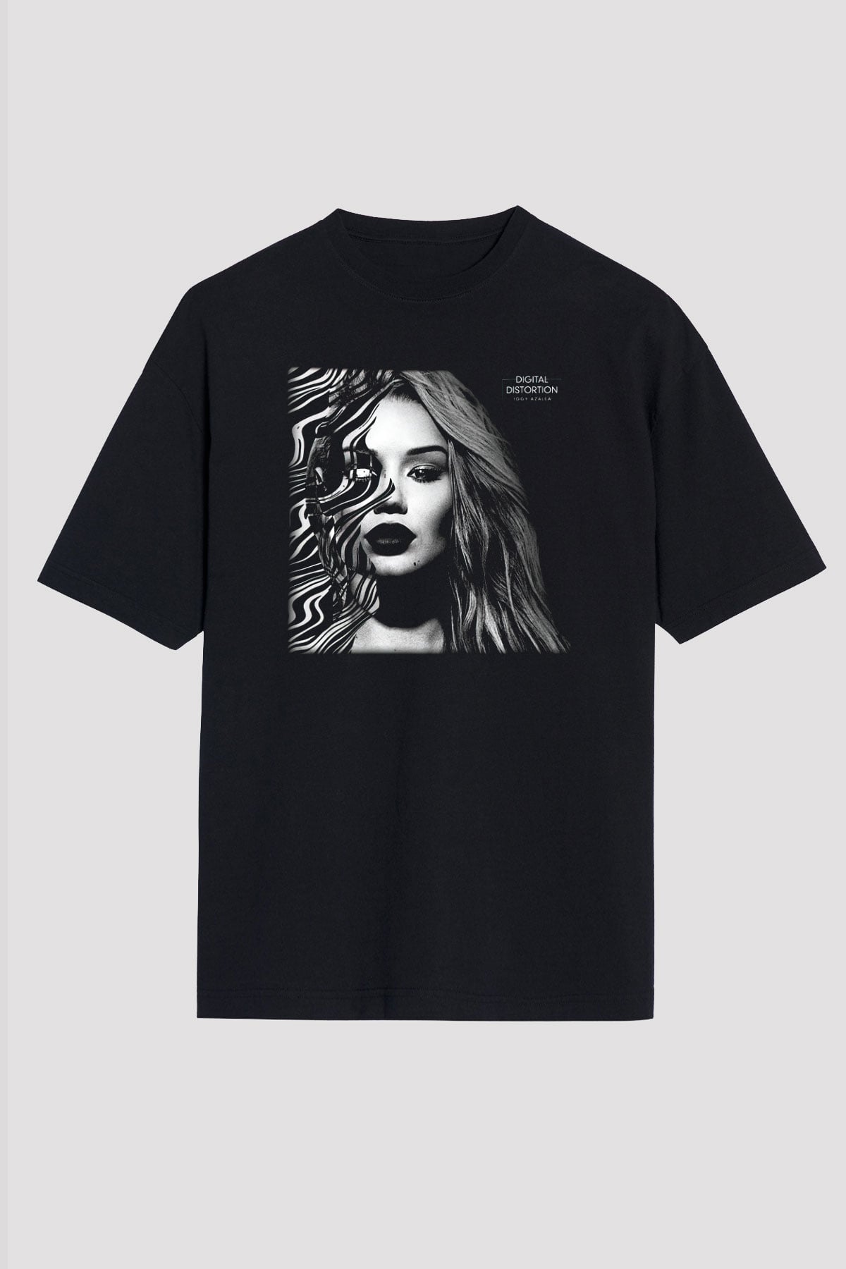 Iggy Azalea Siyah Unisex Oversize Tişört T-Shirt