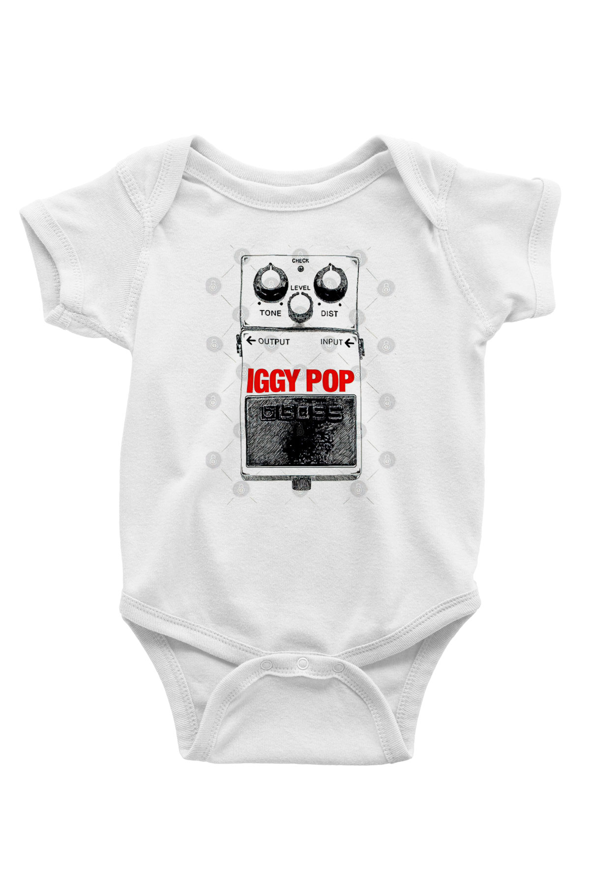 Iggy Pop Baskılı Beyaz Unisex Bebek Body - Zıbın